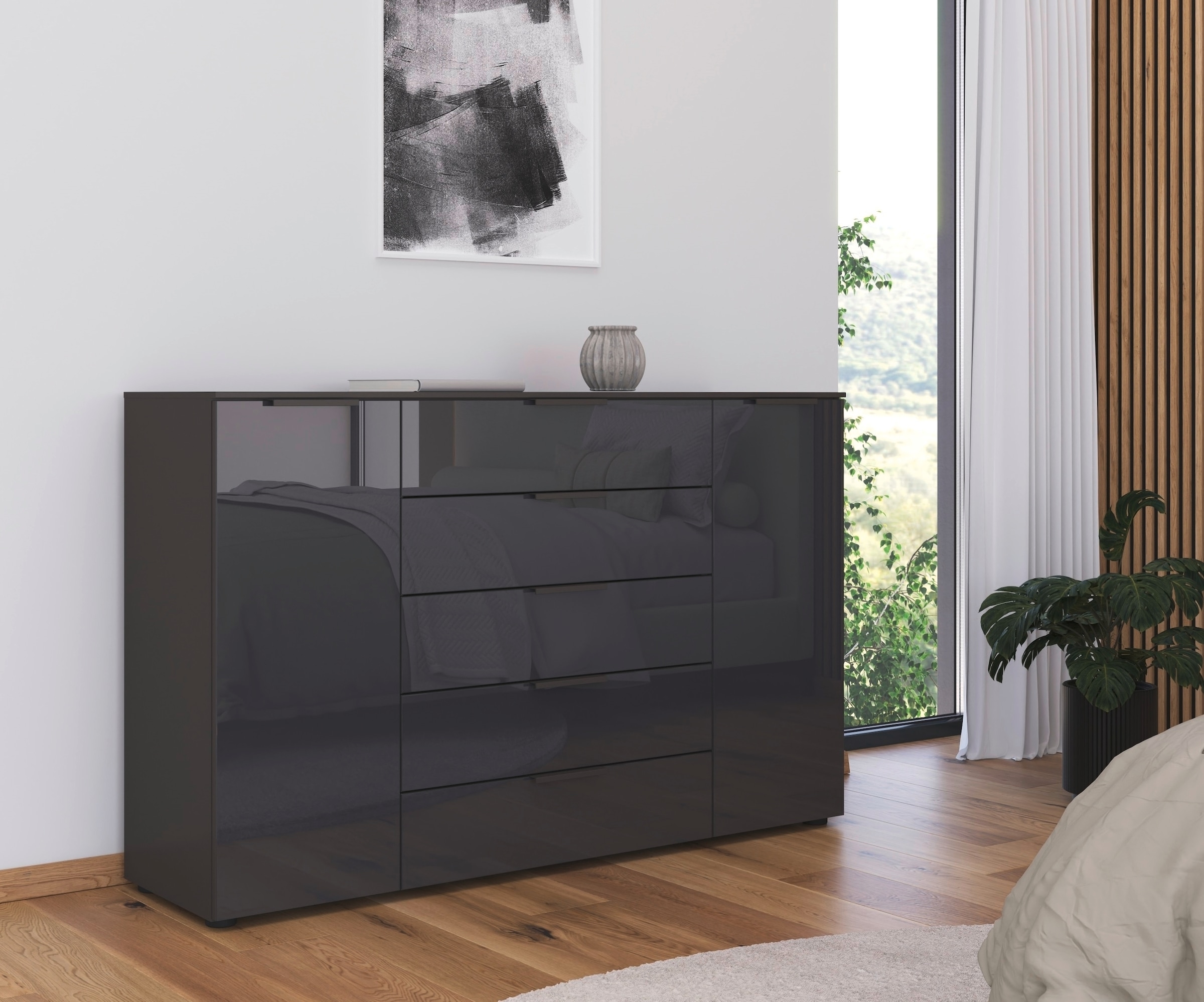 rauch Kommode "Kommode Türkommode Sideboard Kombikommode FLIPP mit Glasfron günstig online kaufen