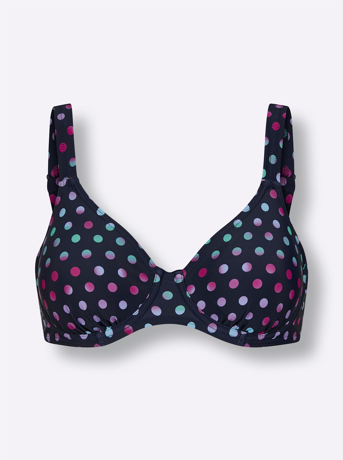 Bügel-Bikini-Top FEEL GOOD, Damen, Gr. 38, Cup B, pink (marine, magenta, bedruckt), Elasthan, Polyamid, Bikini-Oberteile 3