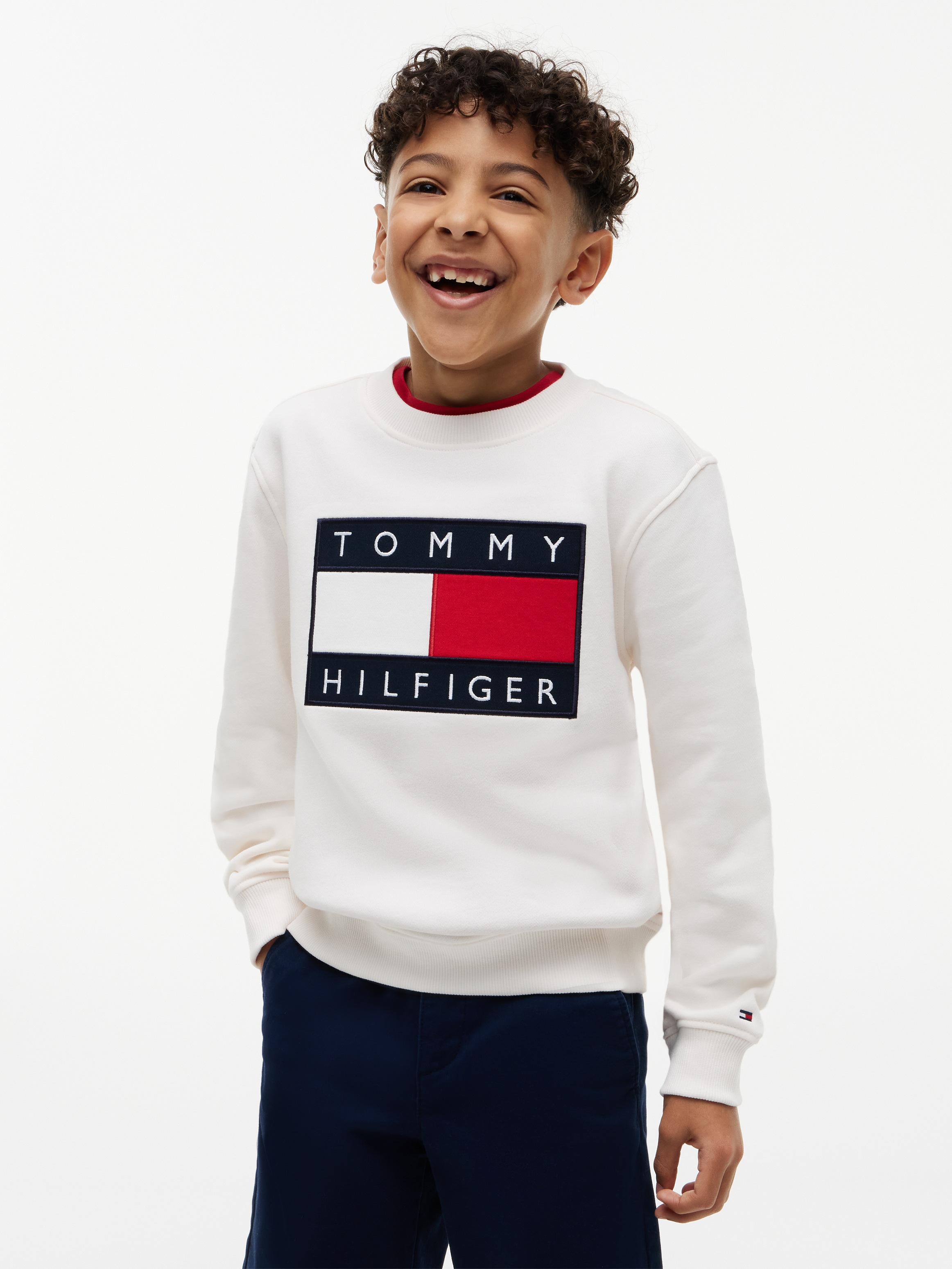 Tommy Hilfiger Sweatshirt, Regular Fit, Kinder bis 16 Jahre, Logo-Applikation