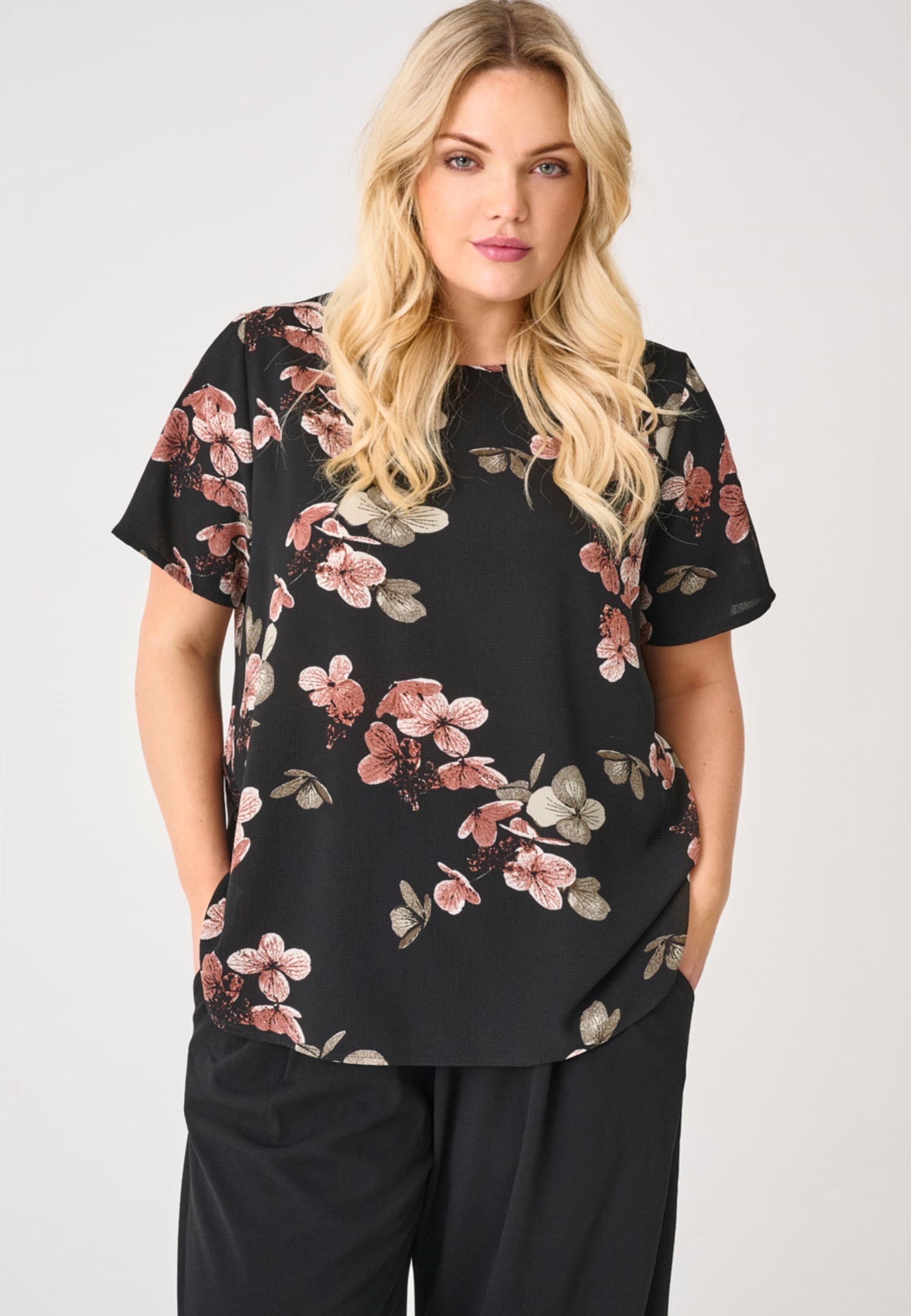 ONLY CARMAKOMA Shirtbluse "CARVICA SS TOP WVN NOOS" Materialmix, regular fi günstig online kaufen