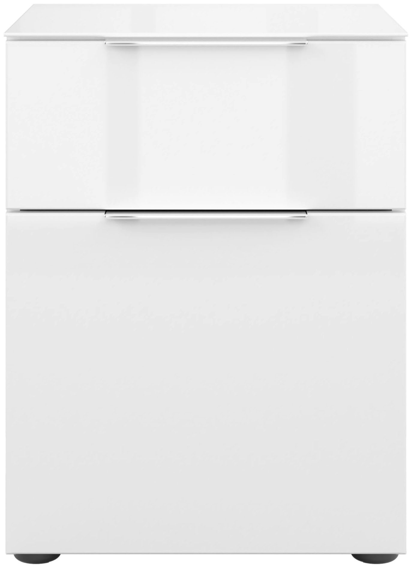 Manjana Möbel Nachtkommode "Nachtkommode mit Chrom oder Schwarz matten Meta günstig online kaufen