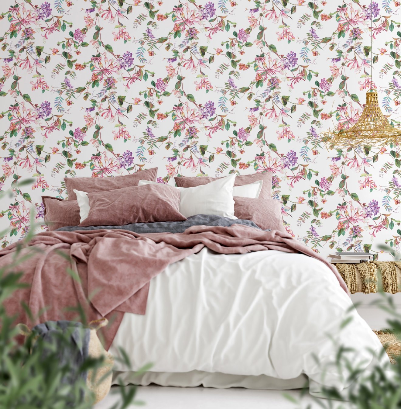 Marburg Vliestapete "Tapete Floral Blossom" floral geprägt moderne Vliestapete für Wohnzimmer Schlafzimmer Küche