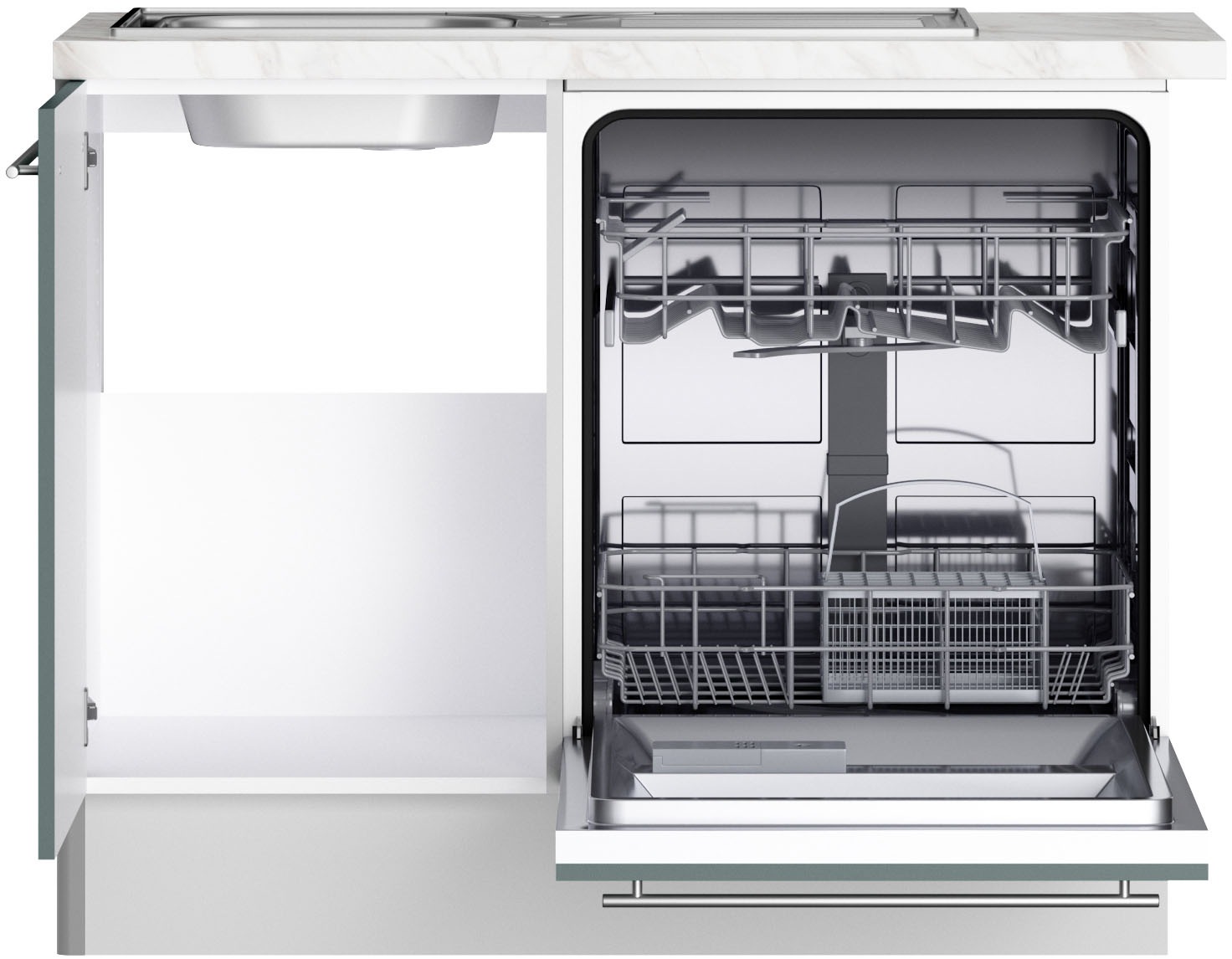 OPTIFIT Küche »Bern2«, Stellmaße 175 x 295 cm, wahlweise mit E-Geräten