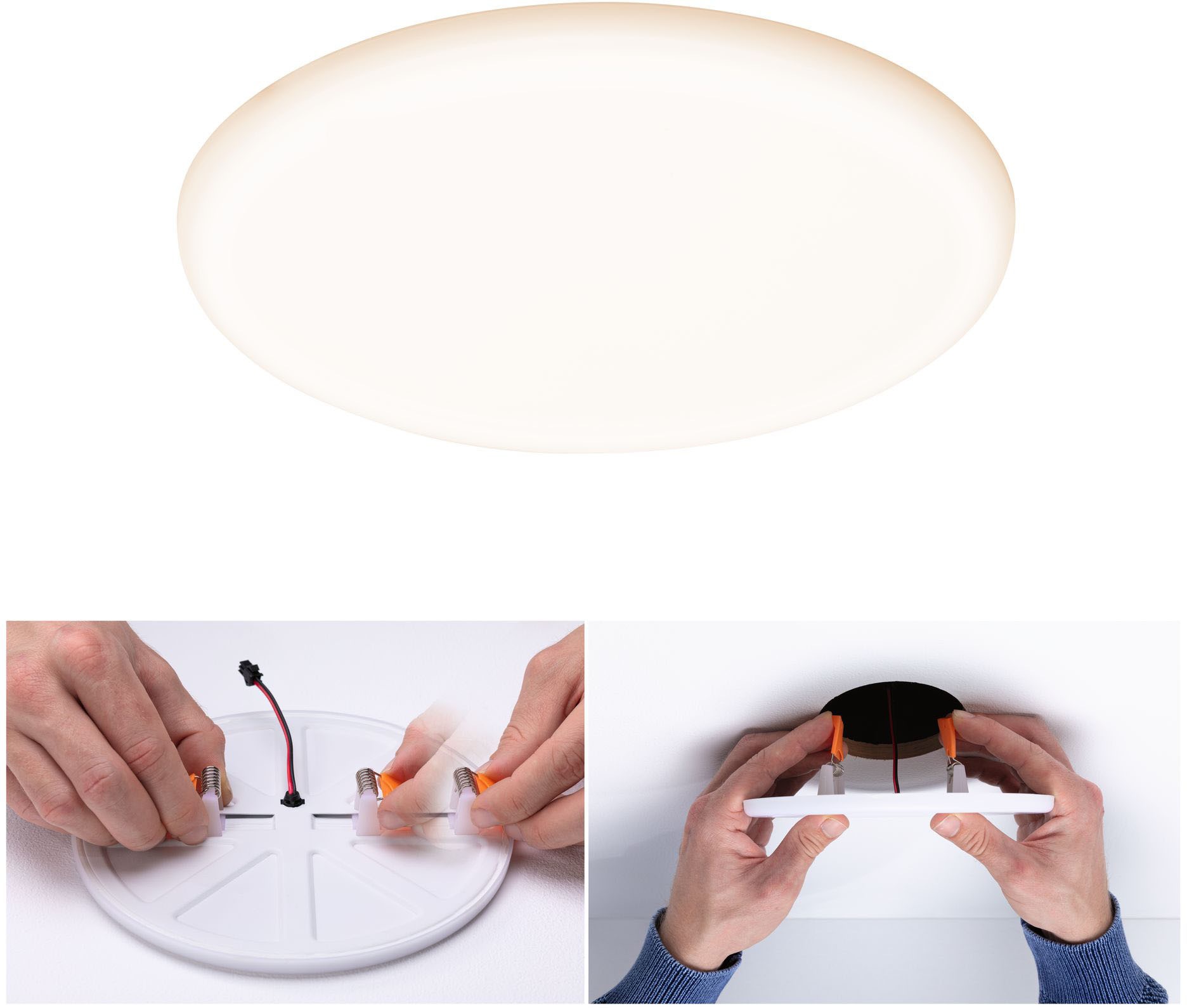 Paulmann LED Bad-Einbauleuchte »Veluna«, Schutzart IP44, 3 Lichtstimmungen möglich, Ø 18,5 cm, inkl. LED Leuchtmittel