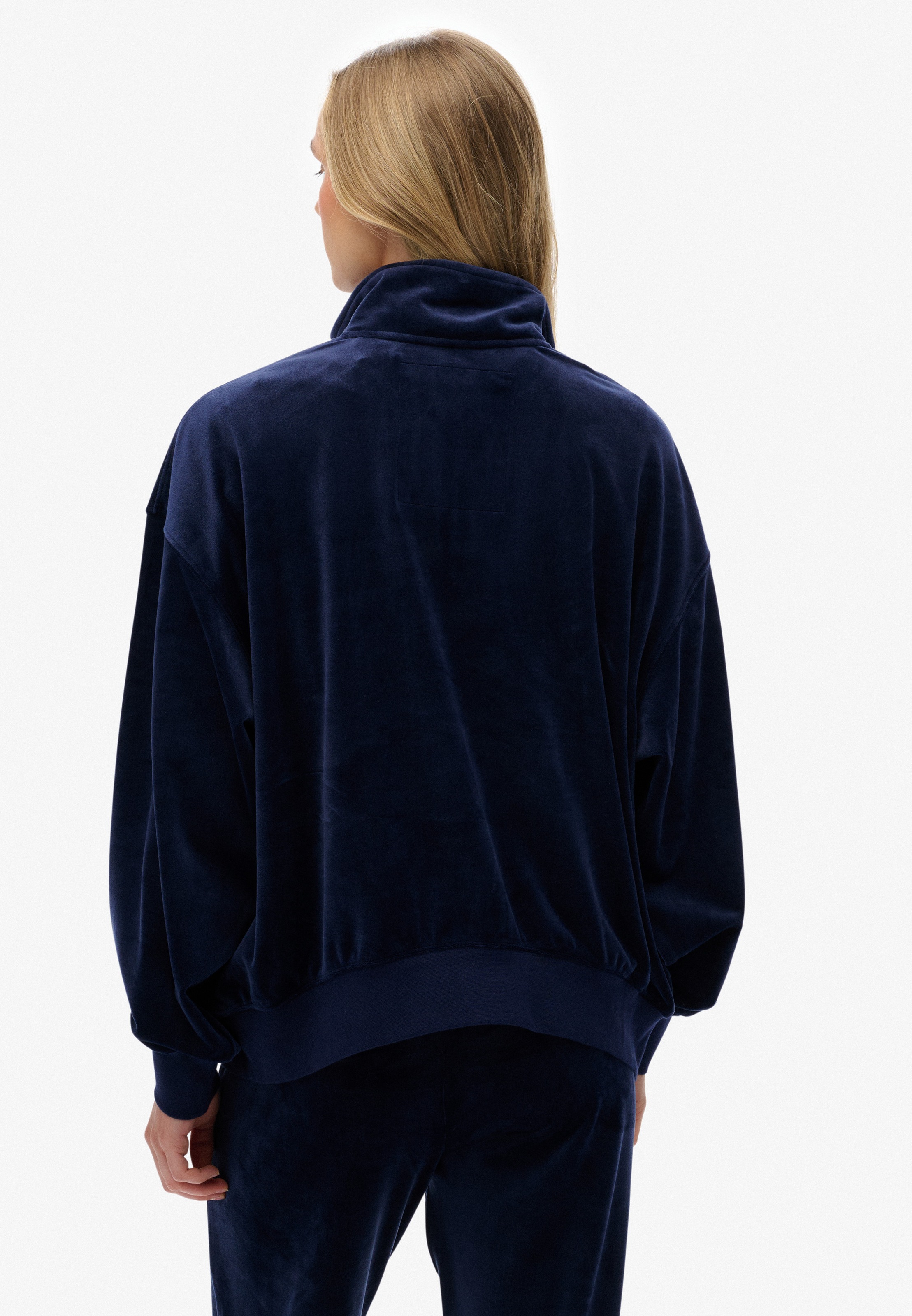 Thumbnail - Superdry Sweatshirt "COUNTRY CLUB VELOUR 1/4 ZIP", Nicki-Qualität, Troyer mit Logo-Brustmotiv