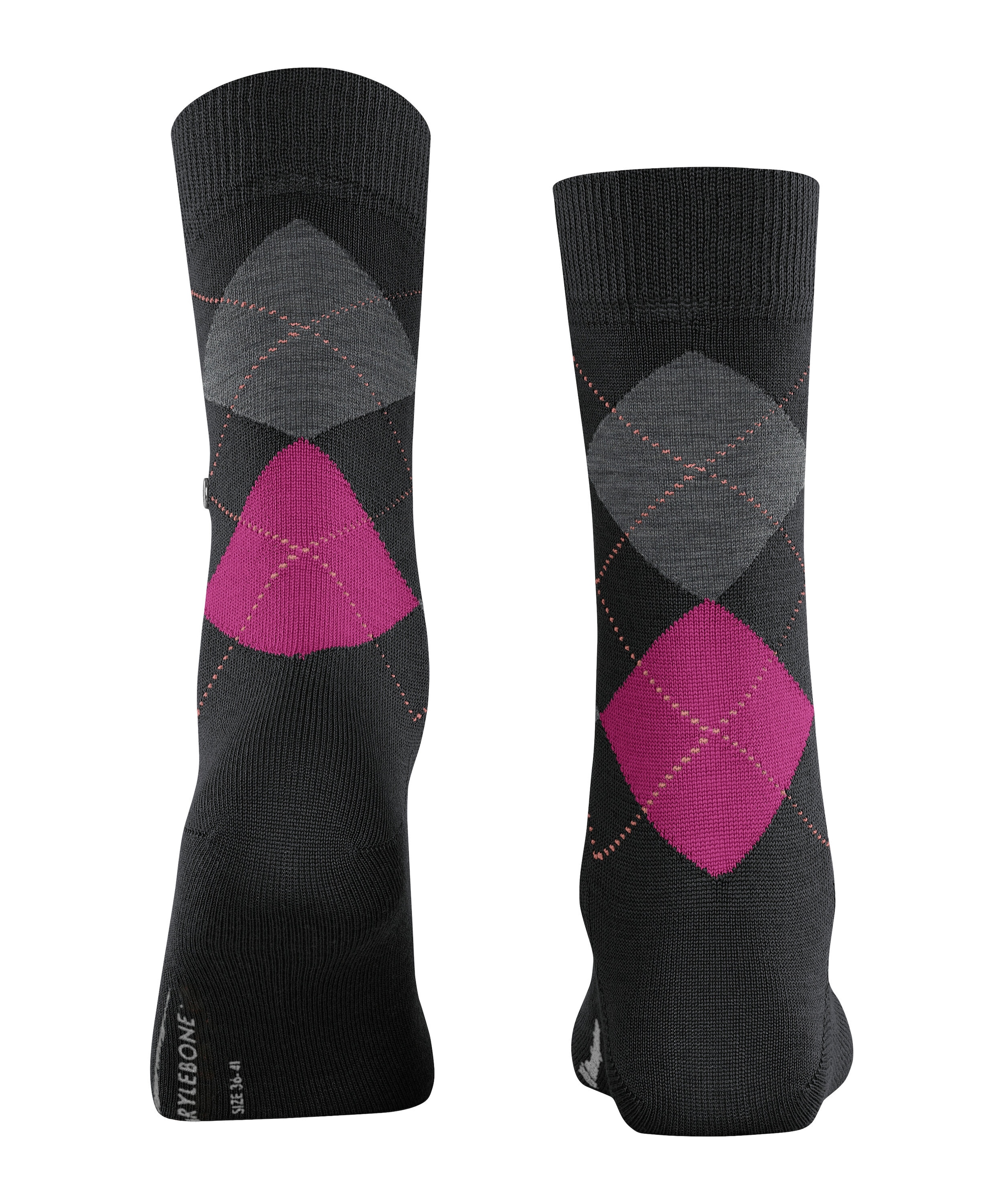 Burlington Socken »Marylebone« Einheitsgröße 36-41, wärmende Wollmischung, Argyle-Muster