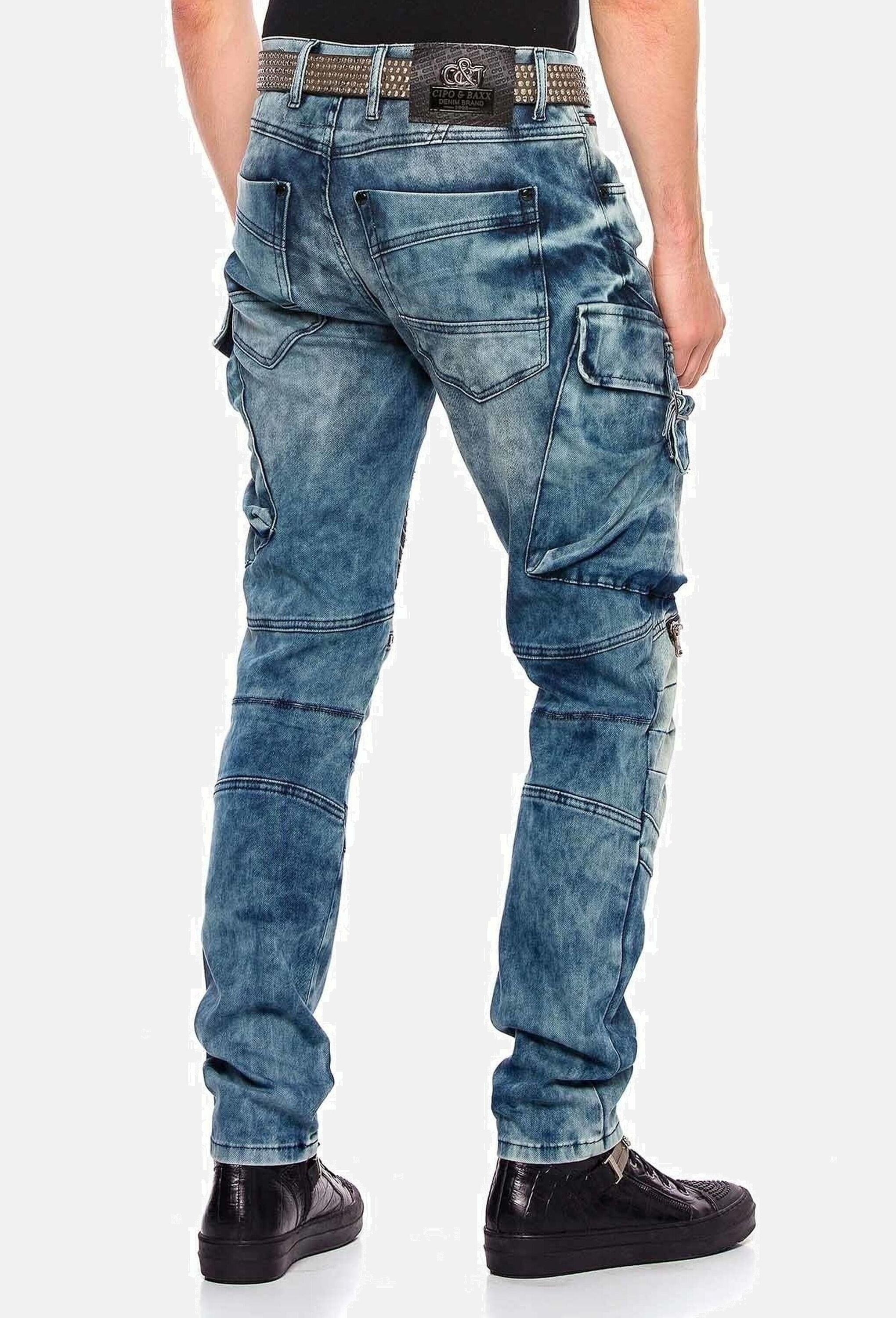 Cipo & Baxx Cargojeans »Cipo & Baxx Jeans« im Used-Look, CD-523
