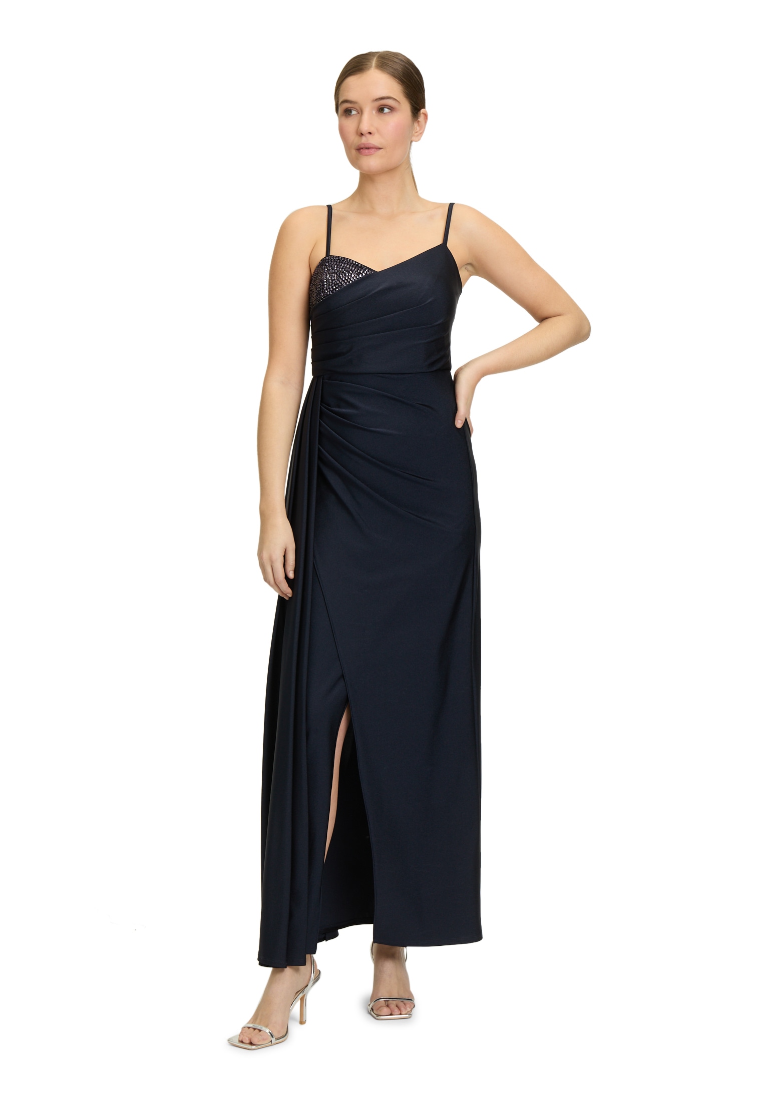 Vera Mont Abendkleid "Vera Mont Damen Abendkleid mit Schmucksteinen", Raffu günstig online kaufen