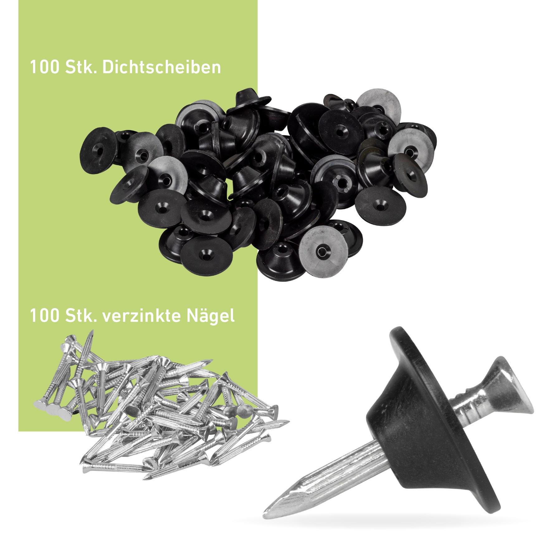 Windhager Hochbeet »Befestigungsnägel für Hochbeet Noppenfolie 100 Stk.« robuste Stahl Dichtnägel für Noppenbahn 3,5 x 30 mm