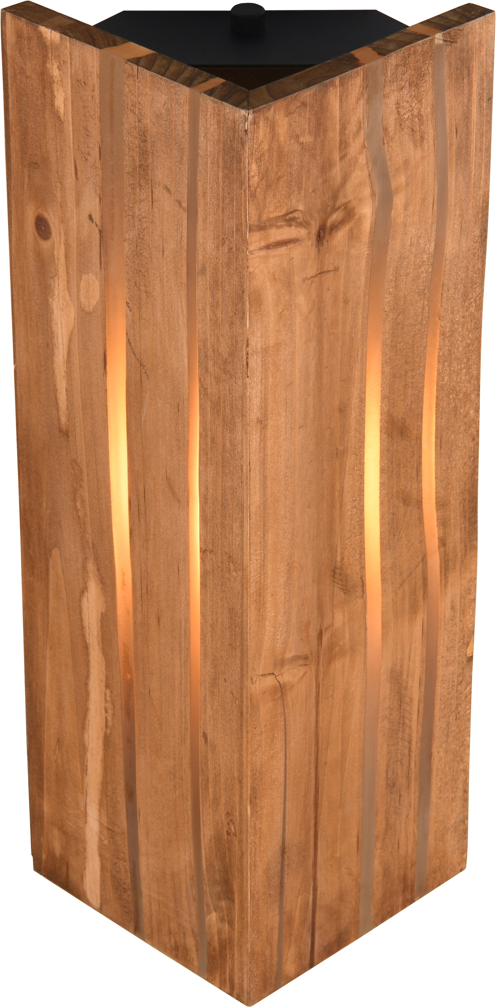 TRIO Leuchten Wandleuchte »KARUNI, Wandlampe mit Holz Schirm naturbelassen, indirektes Licht« E14 1 Stk. warmweiß - kaltweiß exkl 1x E14 max 10W, Holz Wandleuchte mit Lichteffekten am Schirm