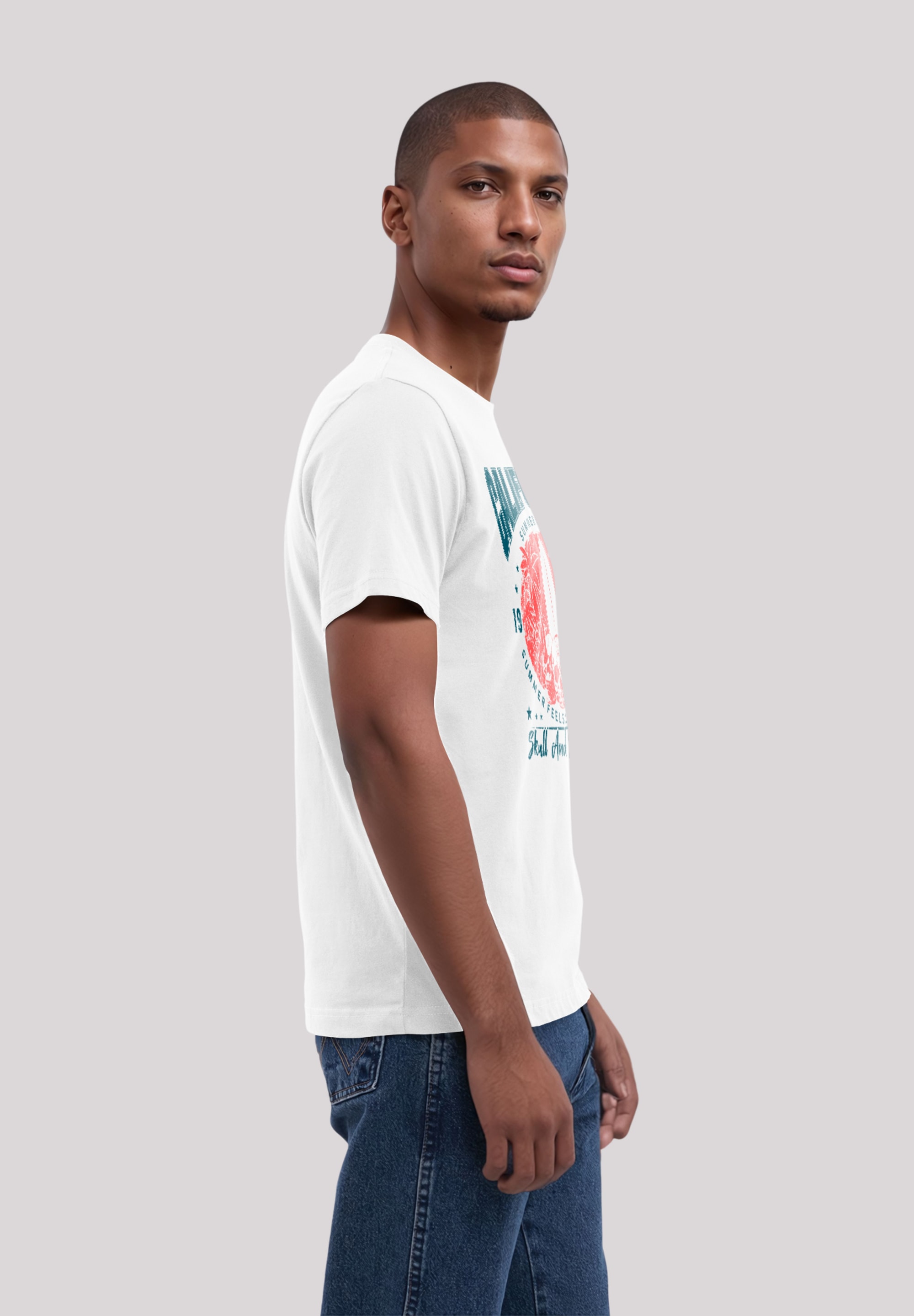 F4NT4STIC T-Shirt »California skull summer vibes«, Premium Qualität