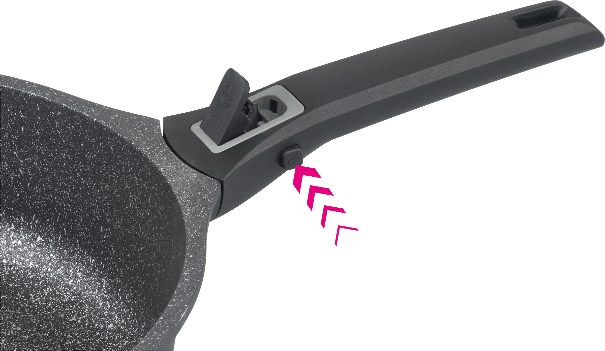 GSW Topf-Set »Easy Click« Set, Kochtopf 20/24 cm, 1 Stielkasserolle 16 cm, 1 Bratpfanne 24 cm, 7 Stk. tlg. Aluminiumguss