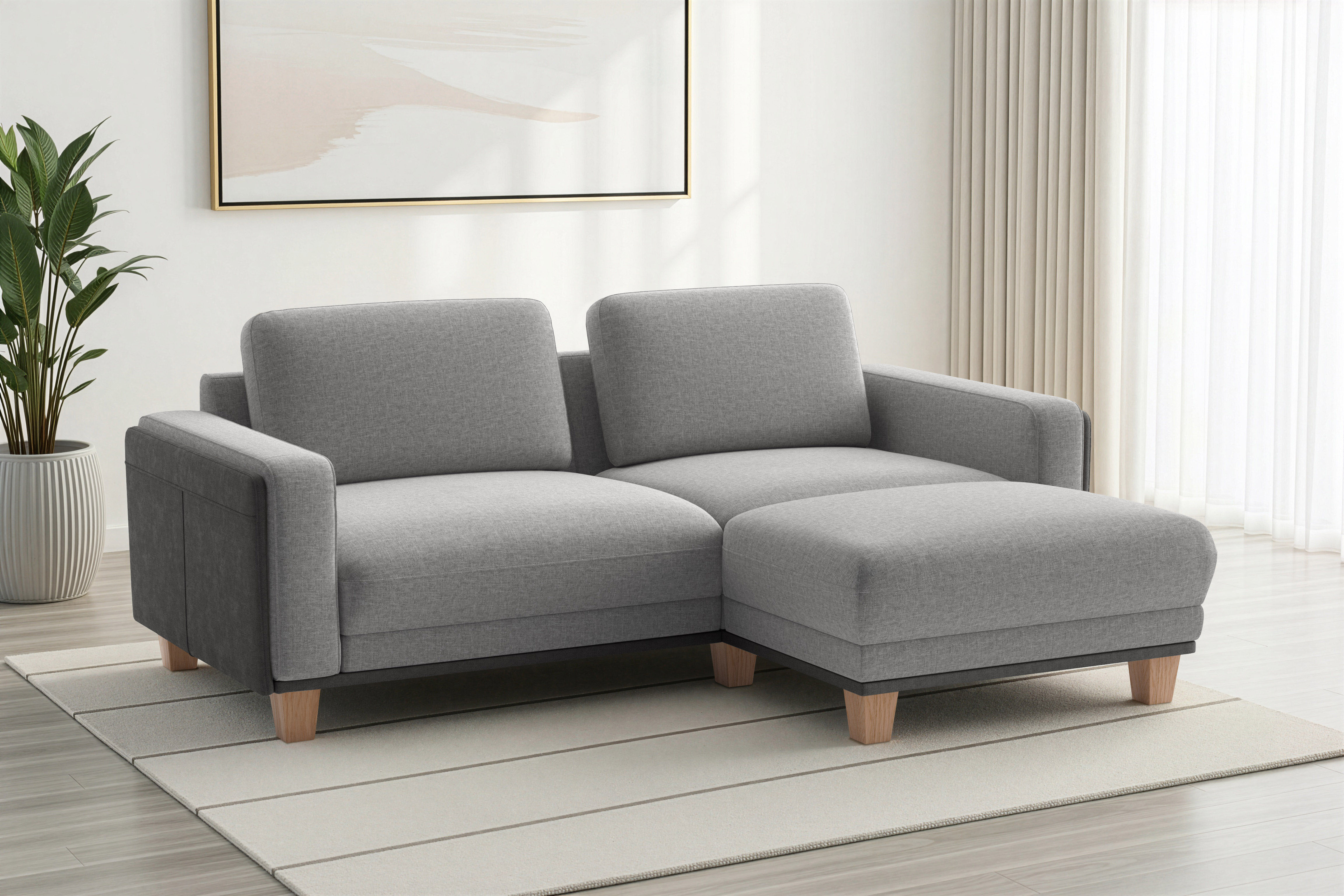 sit&more Ecksofa "Concept" Modernes Sofa in drei Fußfarben zur Auswahl