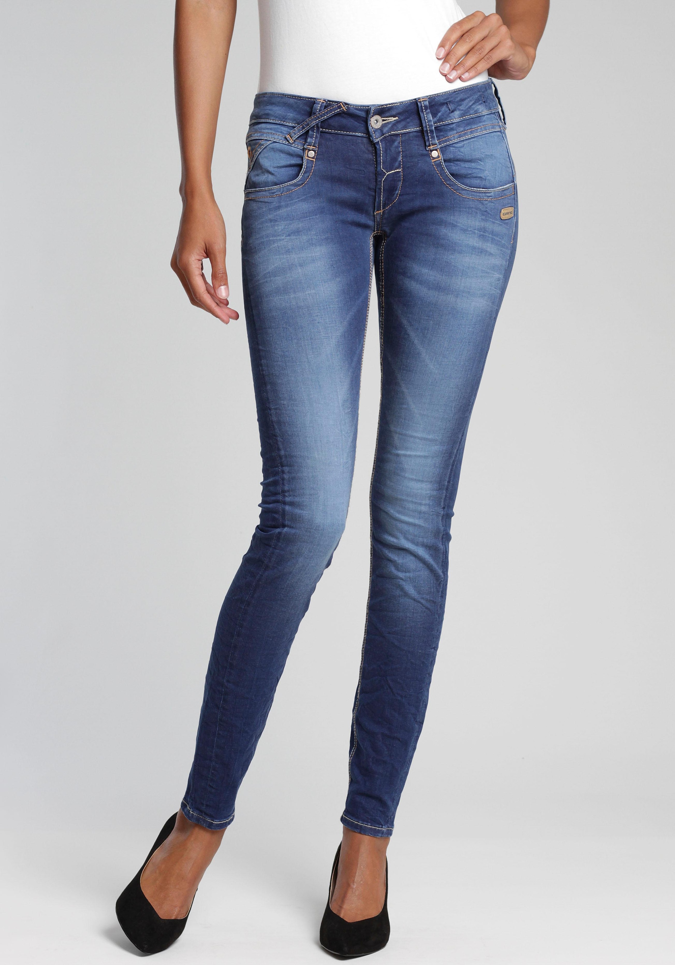 GANG Skinny-fit-Jeans »94Nena«, mit Used-Effekten