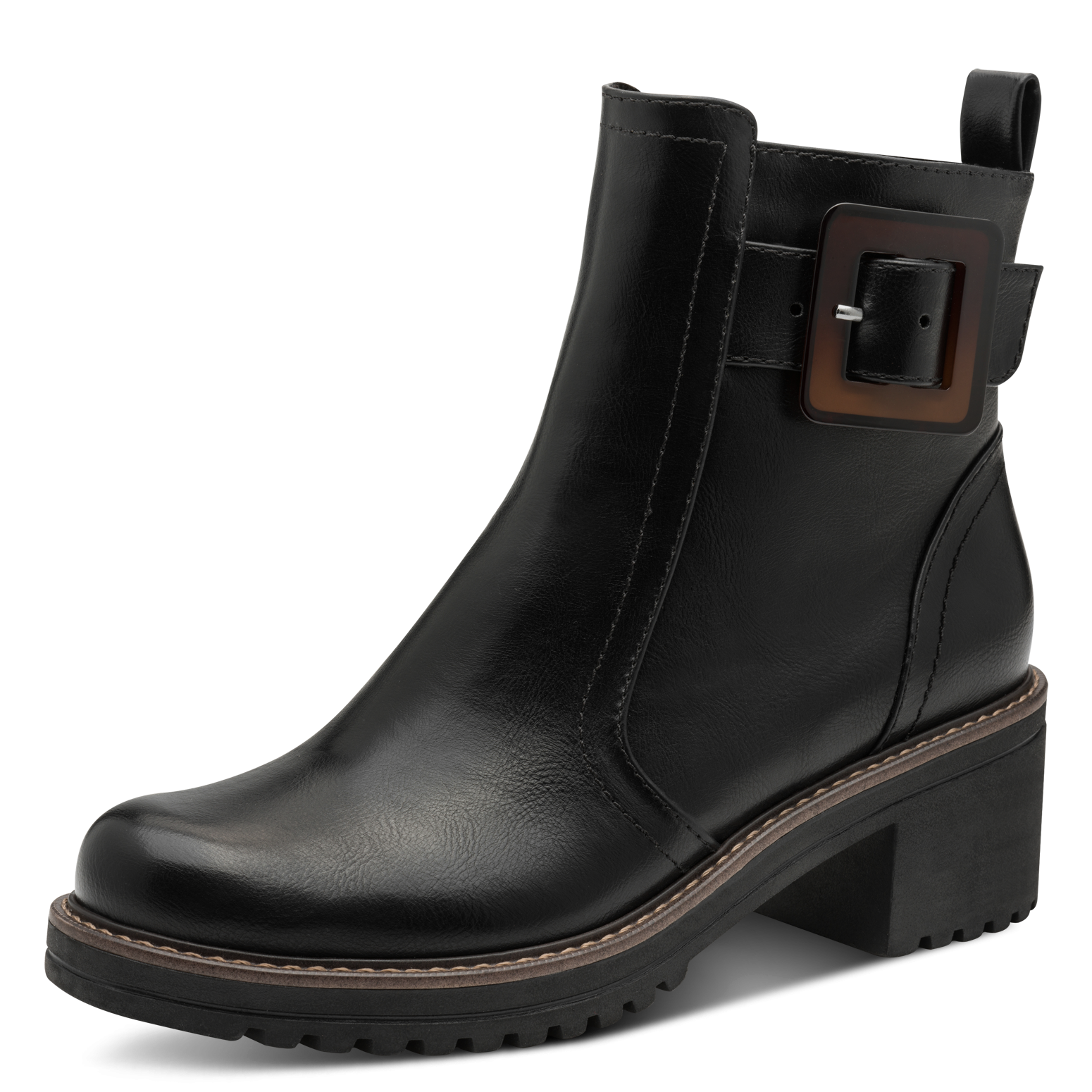 MARCO TOZZI Stiefelette  , Blockabstz, Herbstboots in veganer Verarbeitung