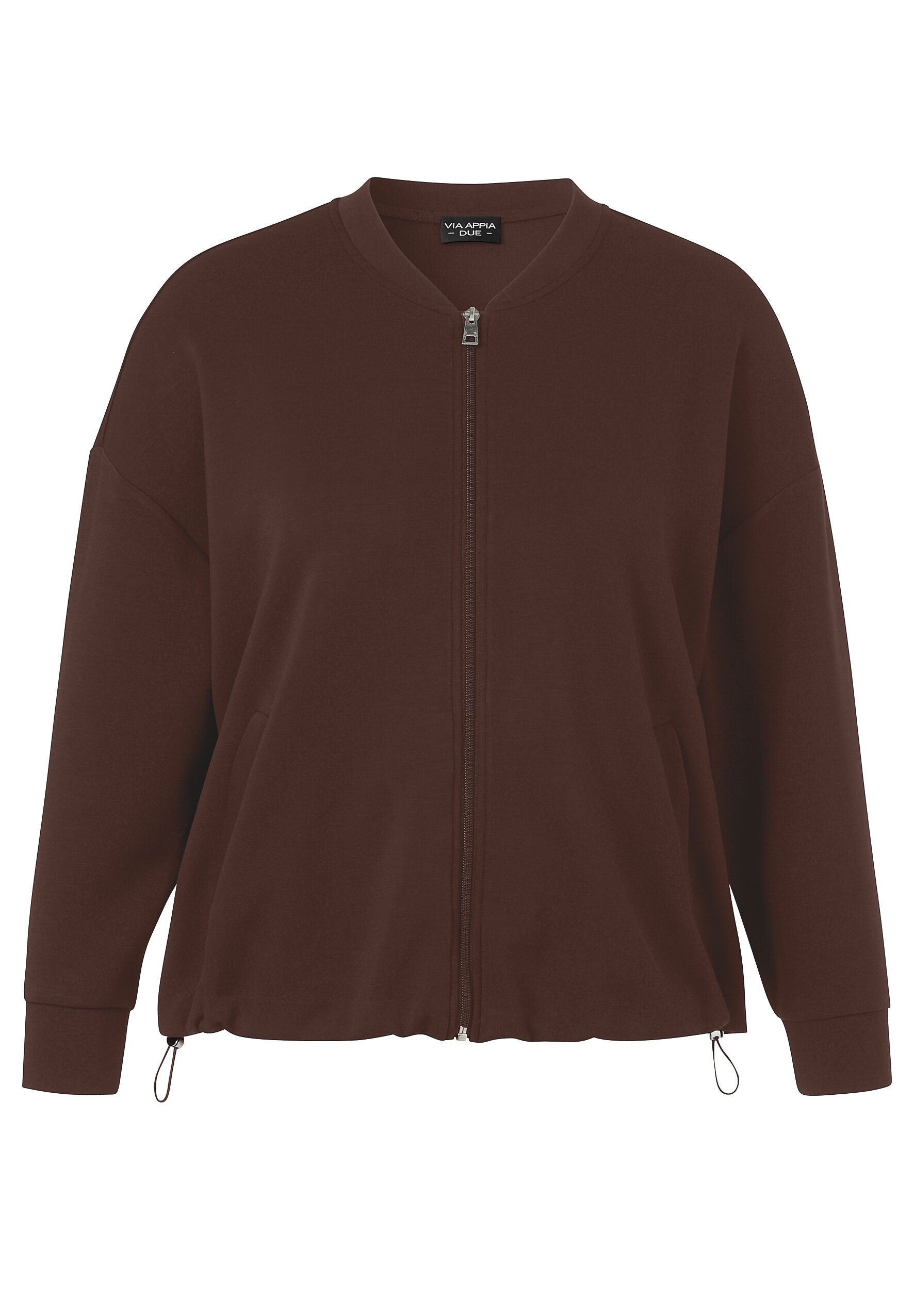 VIA APPIA DUE Damen Sweatjacke "VIA APPIA DUE Sweatjacke", braun, Casual, Gr. 46, Sweatjacken, Große Größen