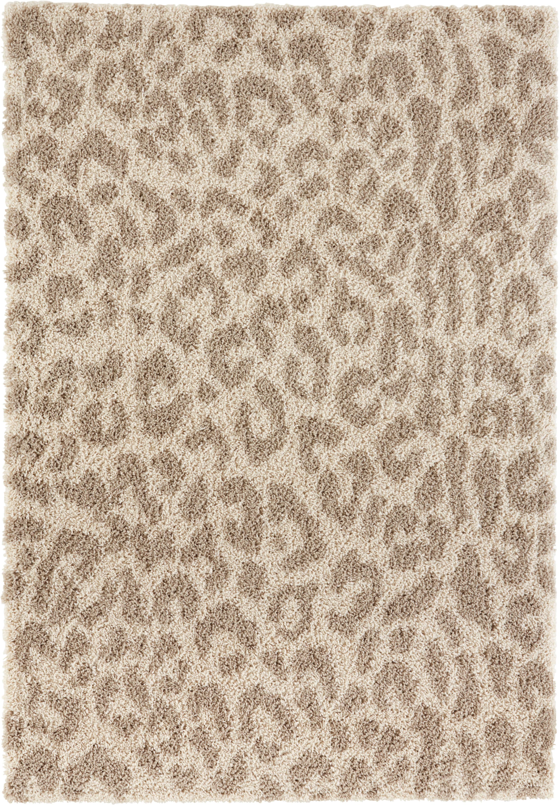 my home Hochflor-Teppich »Gemma«, rechteckig, Weicher Hochflor, Tier Motiv, Leopard, Robust & Pflegeleicht