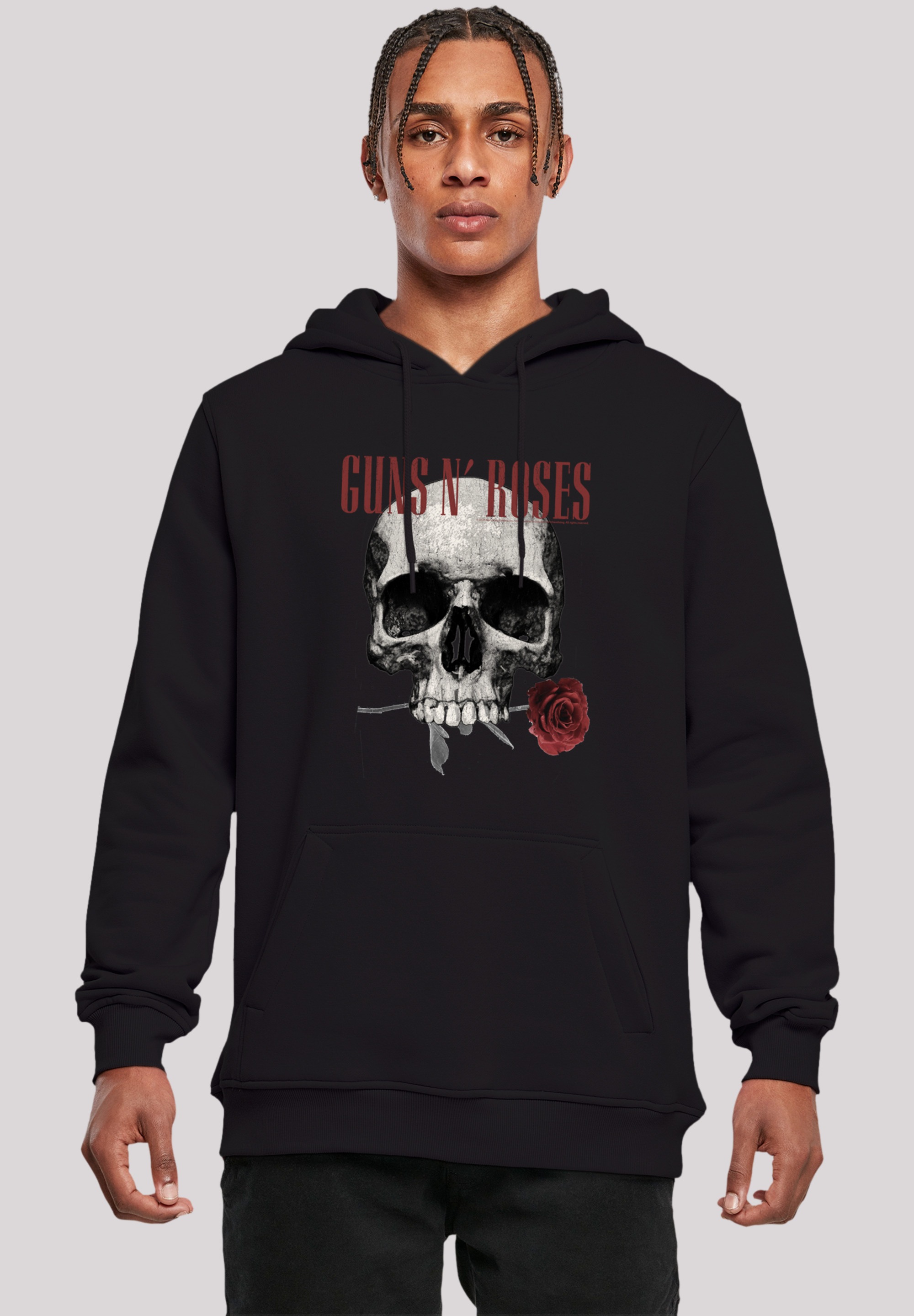 F4NT4STIC Kapuzenpullover "Guns n Roses Flower Skull Rock Musik Band", Prem günstig online kaufen