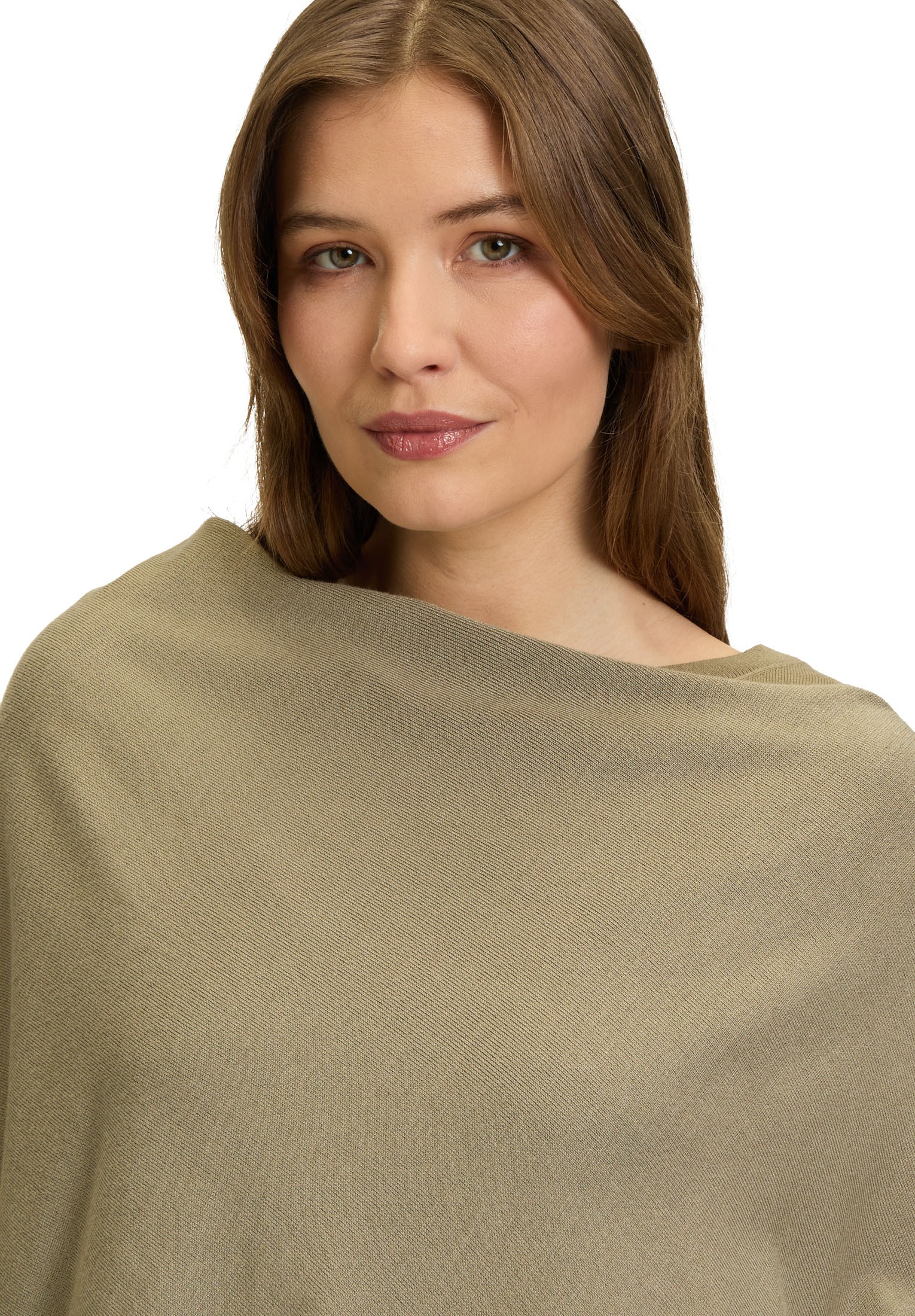 Betty Barclay Strickjacke »Betty Barclay Damen Strick-Poncho mit Fransen«, Quasten