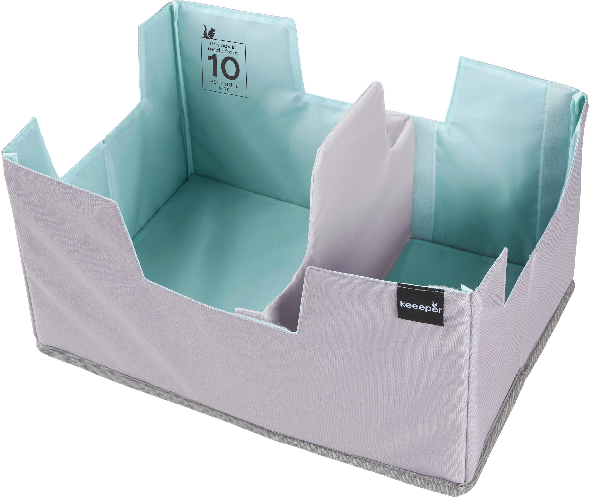 keeeper Faltbox »nea, faltbarer Einkaufsorganizer für Klappboxen«, (1 St.), aus recycelten PET-Flaschen