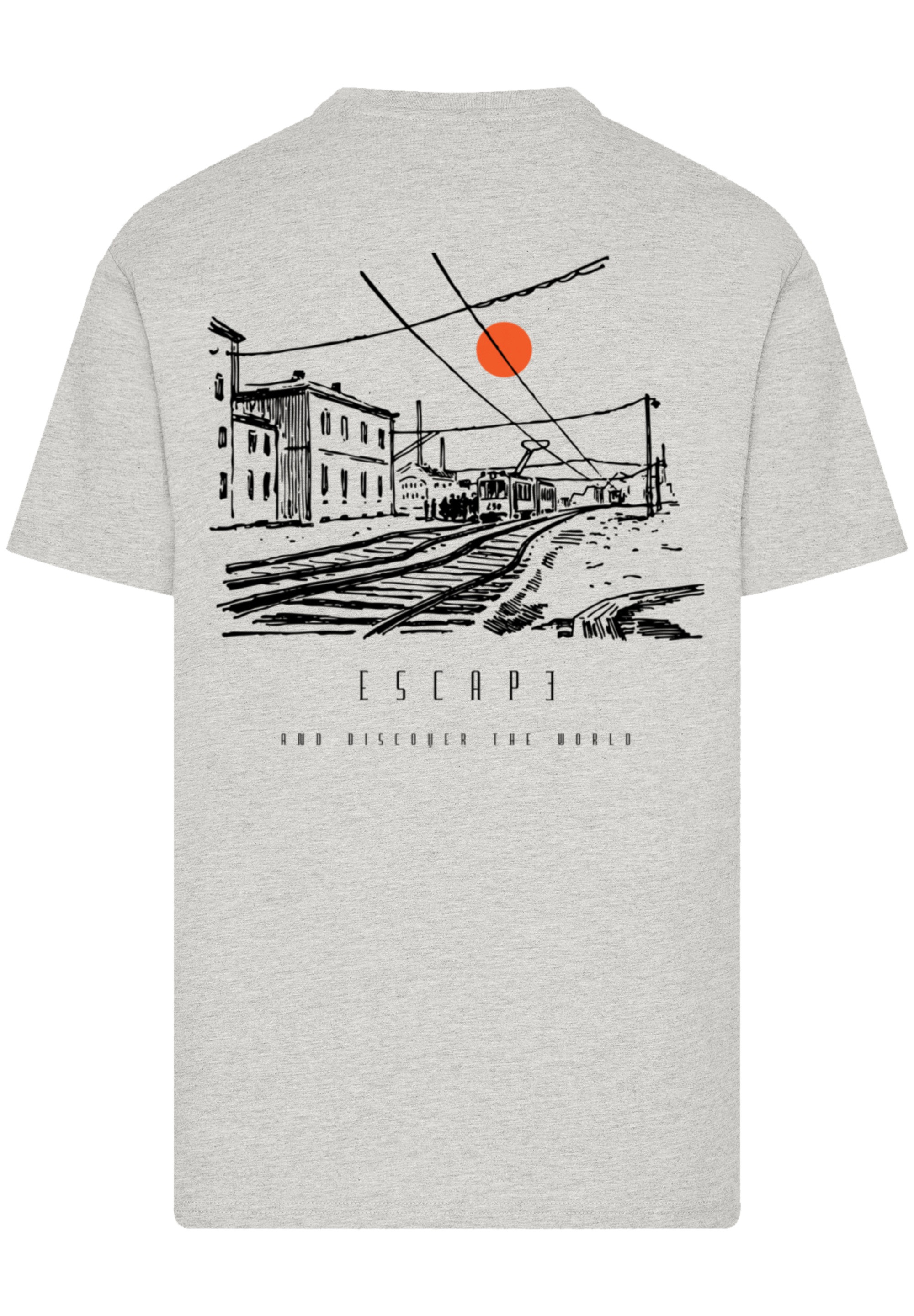 F4NT4STIC T-Shirt "Escape Discover the World Town Train Station" Premium Qu günstig online kaufen