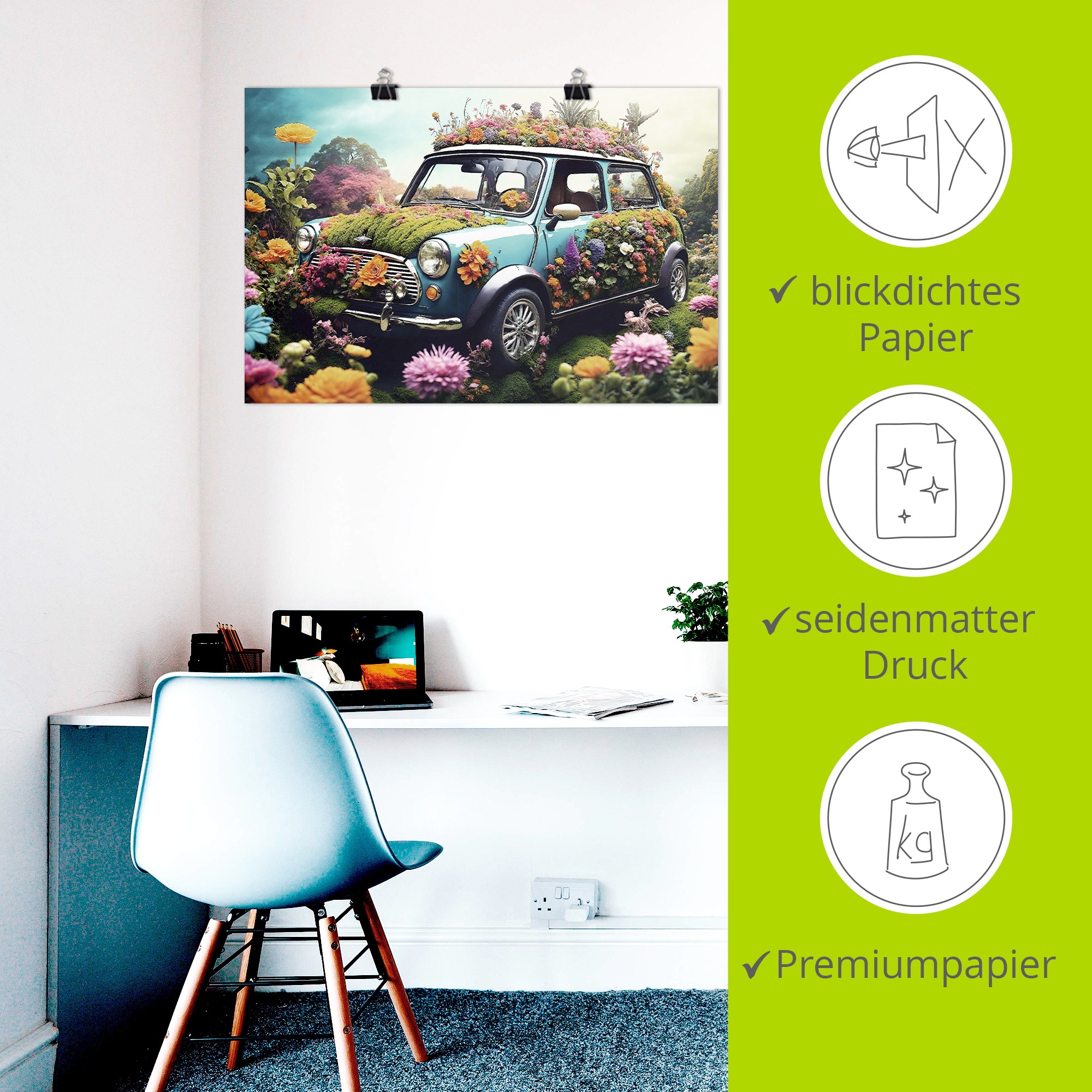 Artland Wandbild »Flowerpower Mini« 1 Stk. tlg. als Alubild, Leinwandbild, Poster, Wandaufkleber in verschied. Größen