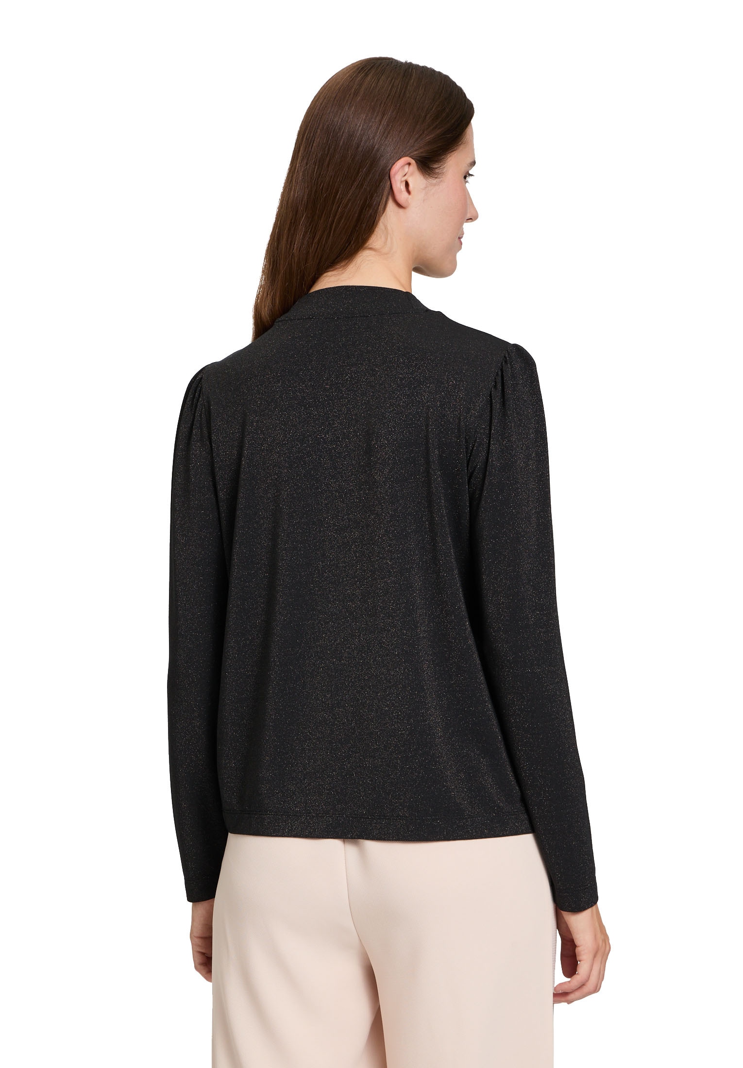 Betty&Co Kurzarmshirt »Betty & Co Rollkragenshirt mit Lurexfaden«, (1 tlg.), Glitzer