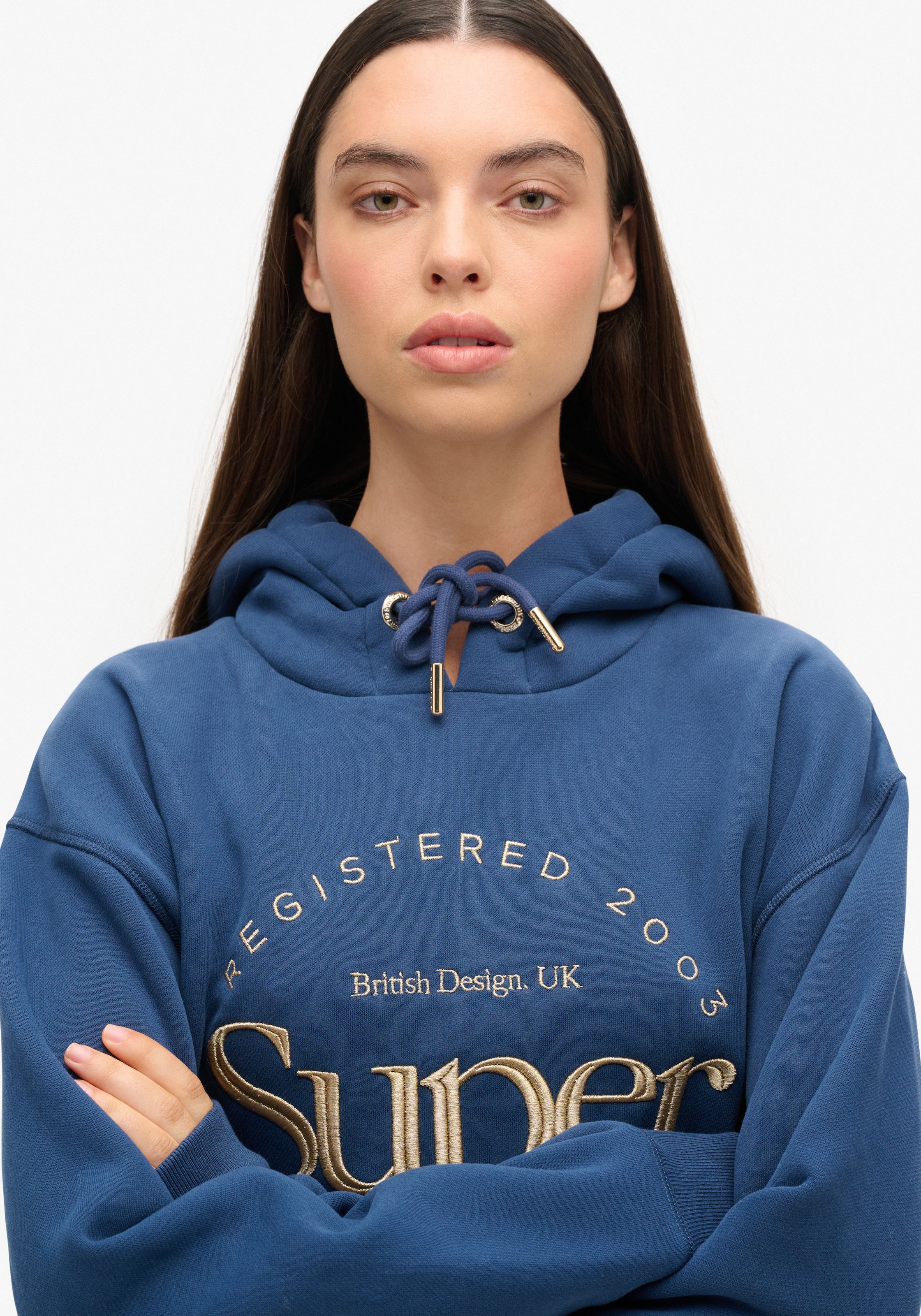 Superdry Jerseykleid "LUXE METALLIC LOGO HOOD DRESS" günstig online kaufen