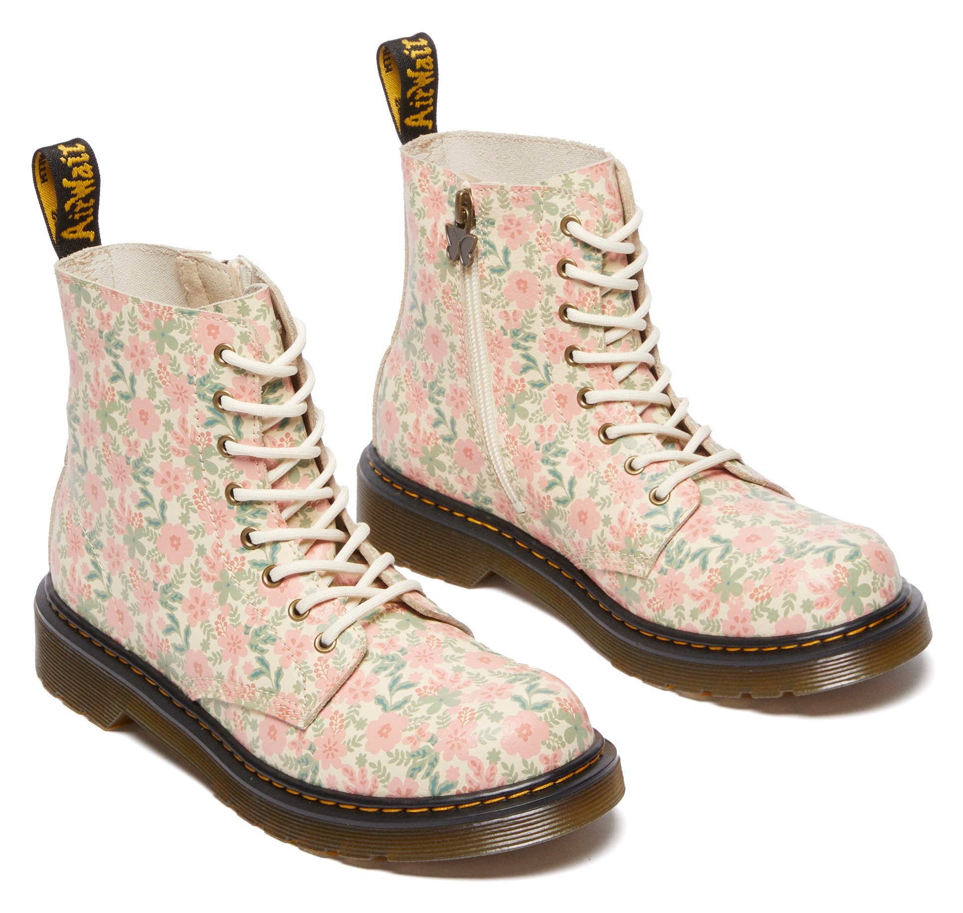 DR. MARTENS Schnürstiefel »1460 Pascal Y«, Freizeitschuh, Schnürboots mit allover Blüten Print