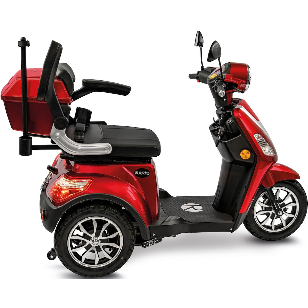 Rolektro Elektromobil »Rolektro E-Trike 15 V.3 Lithium«, 1000 W, 15 km/h, (mit Topcase)