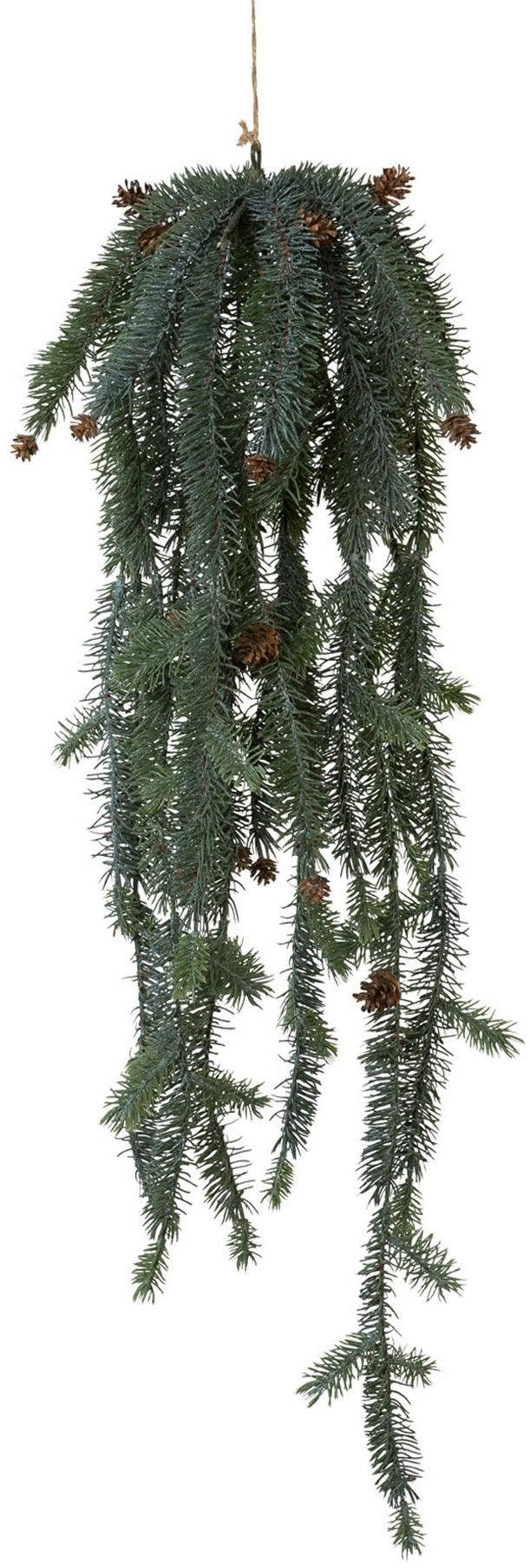 Winterliche Kunstpflanze »Weihnachtsdeko«, Hängezweige mit Zapfen