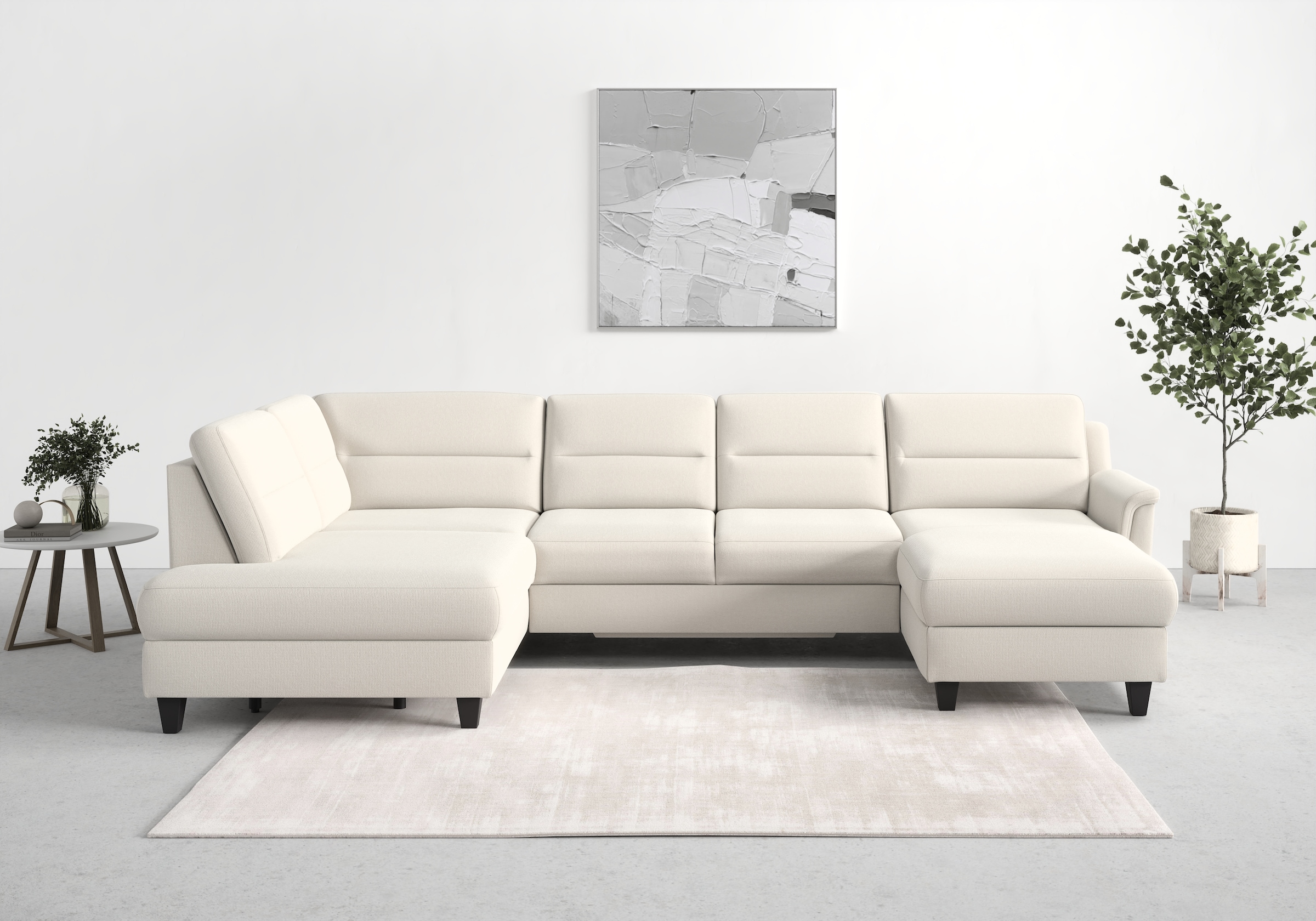 sit&more Wohnlandschaft »Farö U-Form«, inklusive Federkern, wahlweise mit Bettfunktion und Bettkasten