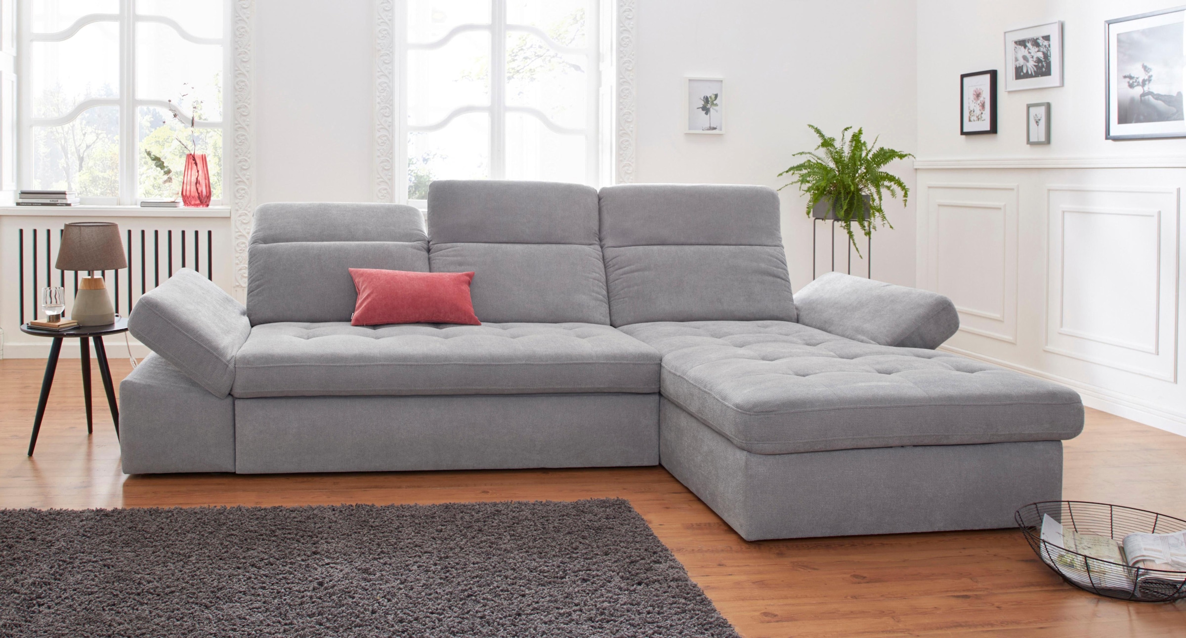 sit&more Ecksofa "Stardust L-Form", wahlweise mit Bettfunktion und Bettkasten