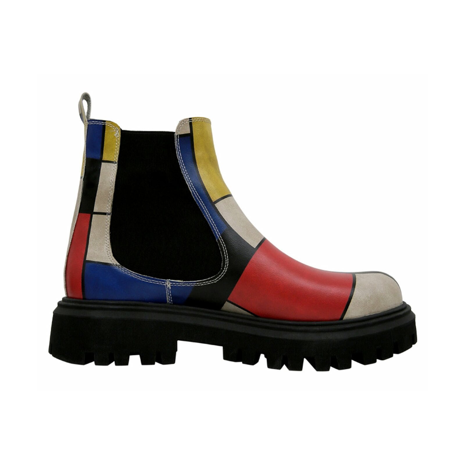 DOGO Chelseaboots »Damen Aura Piet Mondrian - Composition Vegan Damen Boots /«, Vegan