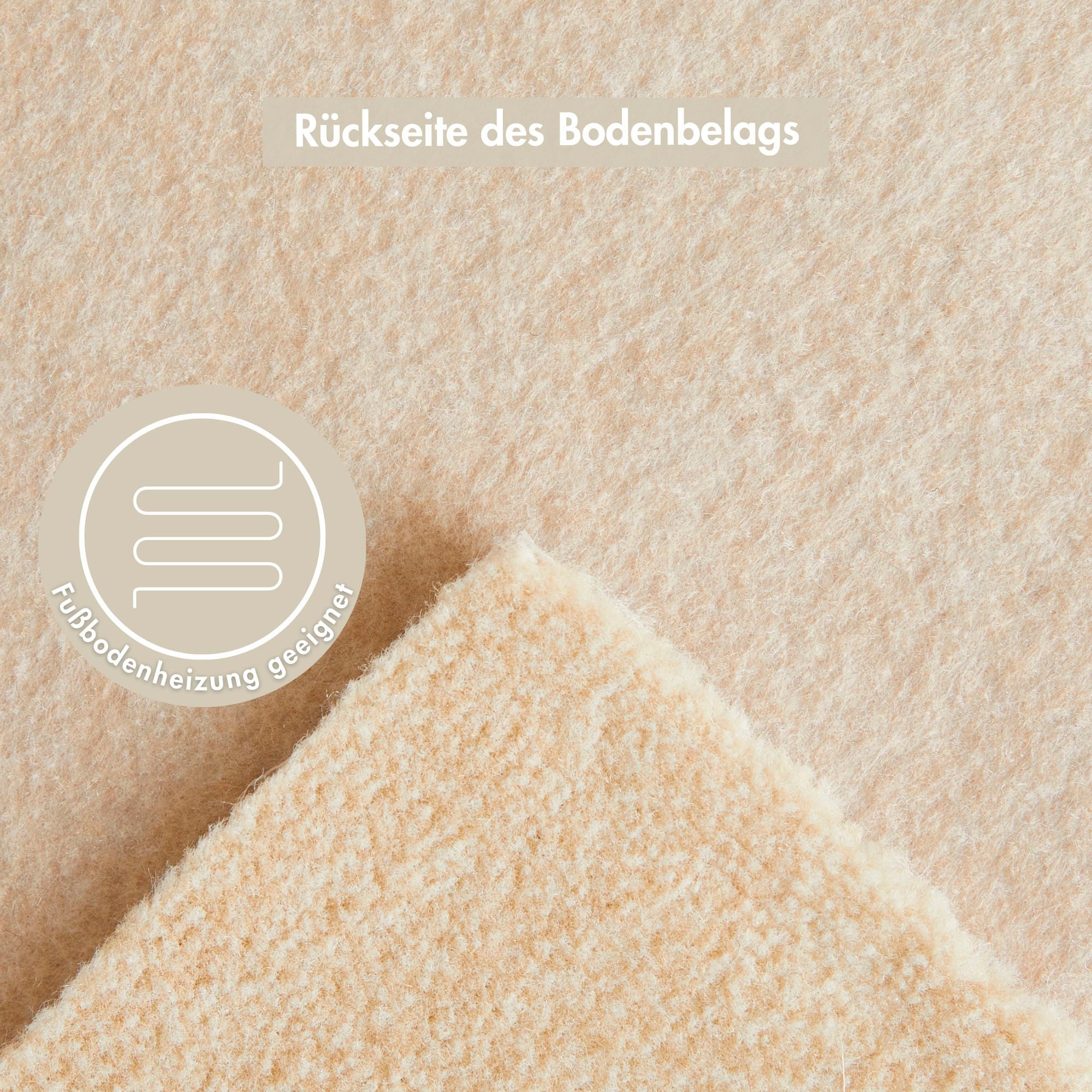 Teppichboden ANDIAMO "Catania, Velours, Gesamthöhe 7,5 mm, Made in Belgium", beige, B:400cm L:350cm, Kunstfaser, Teppiche, meliert, Breite 400 cm oder 500 cm, strapazierfähig & pflegeleicht 3