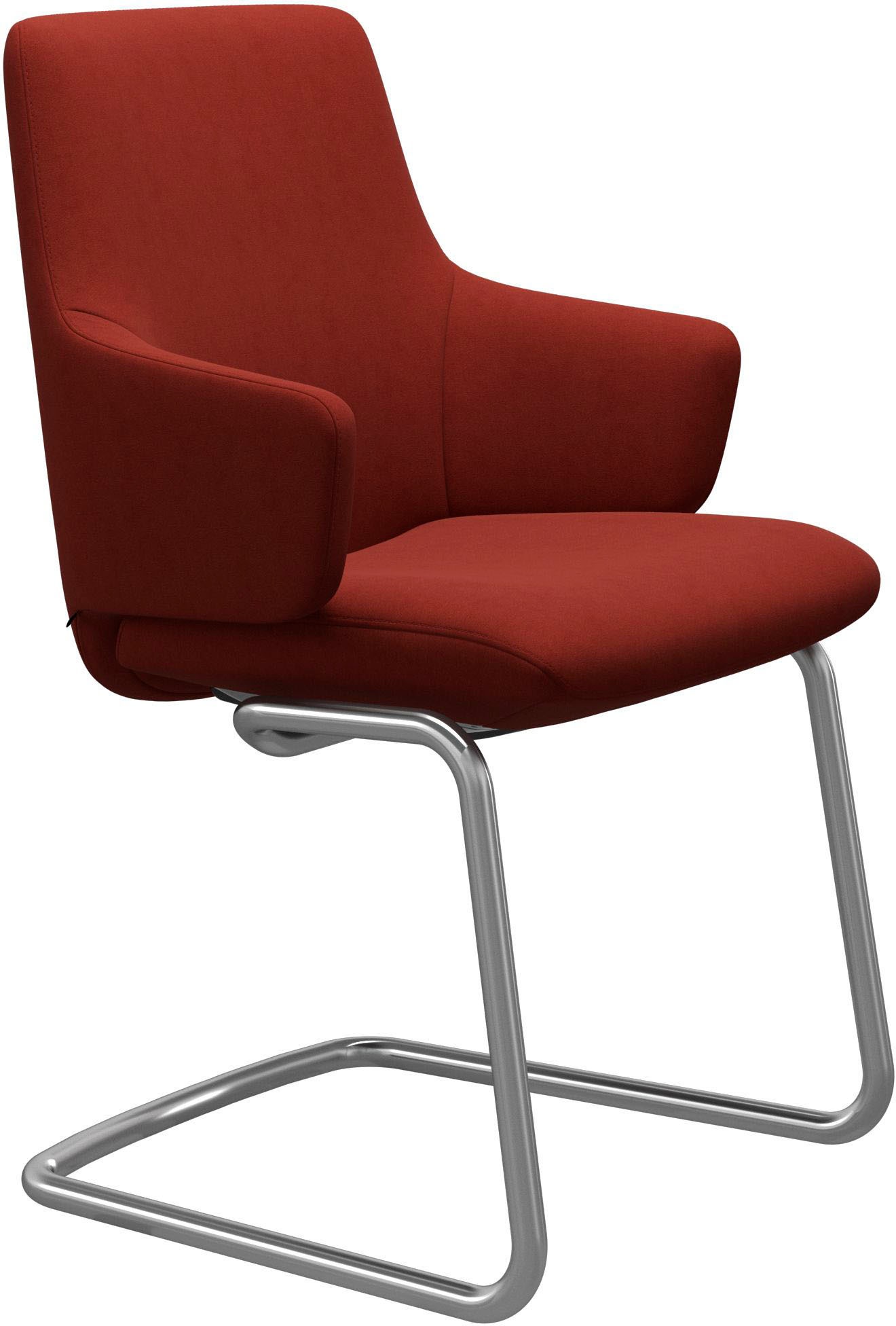 Stressless® Polsterstuhl »Laurel«, Microfaser DINAMICA, Low Back mit Armlehne, Größe L, mit Beinen aus Stahl in Schwarz matt