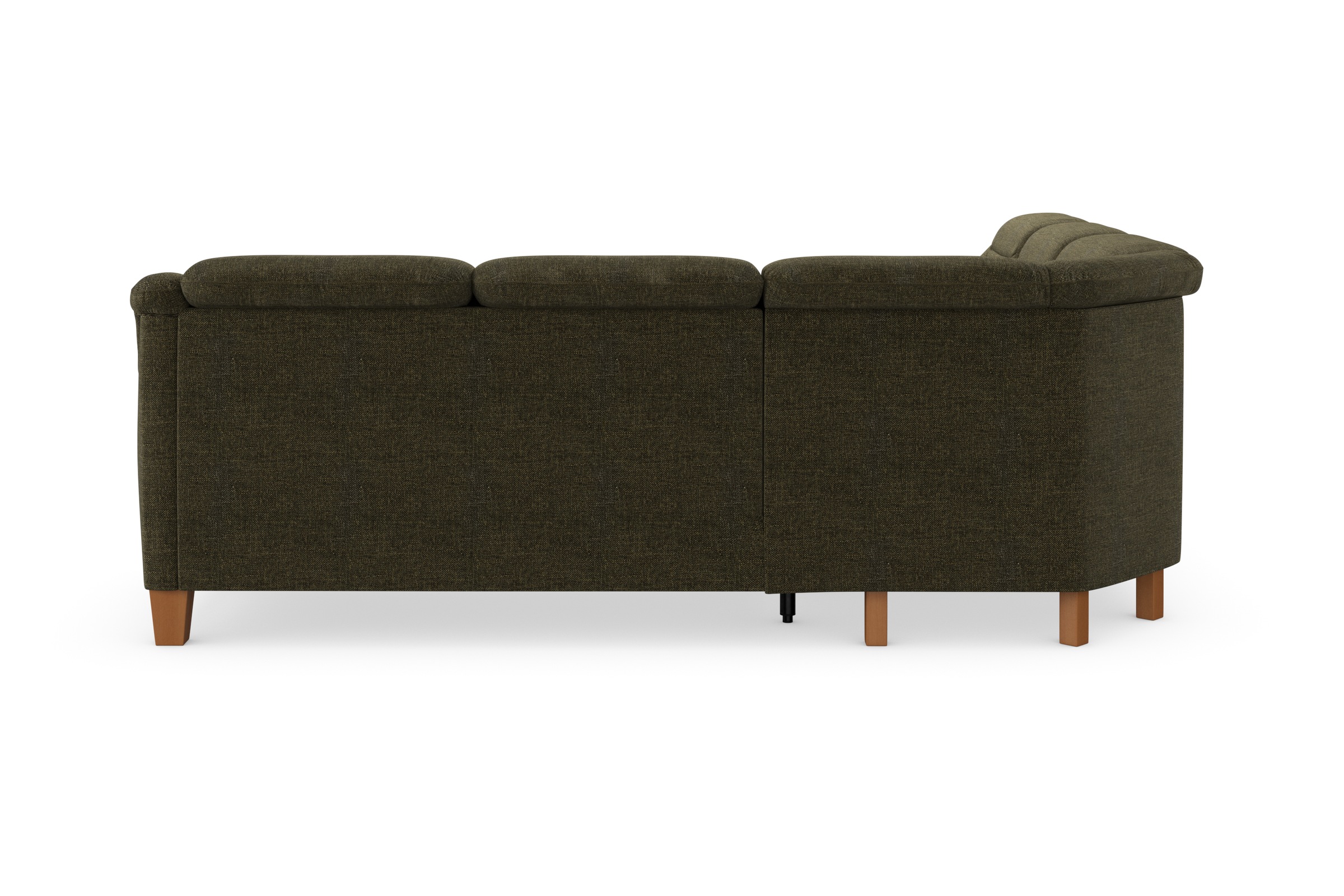 Ecksofa HOME AFFAIRE "Caldera L-Form", grün (khaki), B:270cm T:250cm, 100% Polyester, Sofas, Ecksofa, Federkern, wahlweise mit Kopfteilverstellung, Bettfunktion, Bettkasten 6