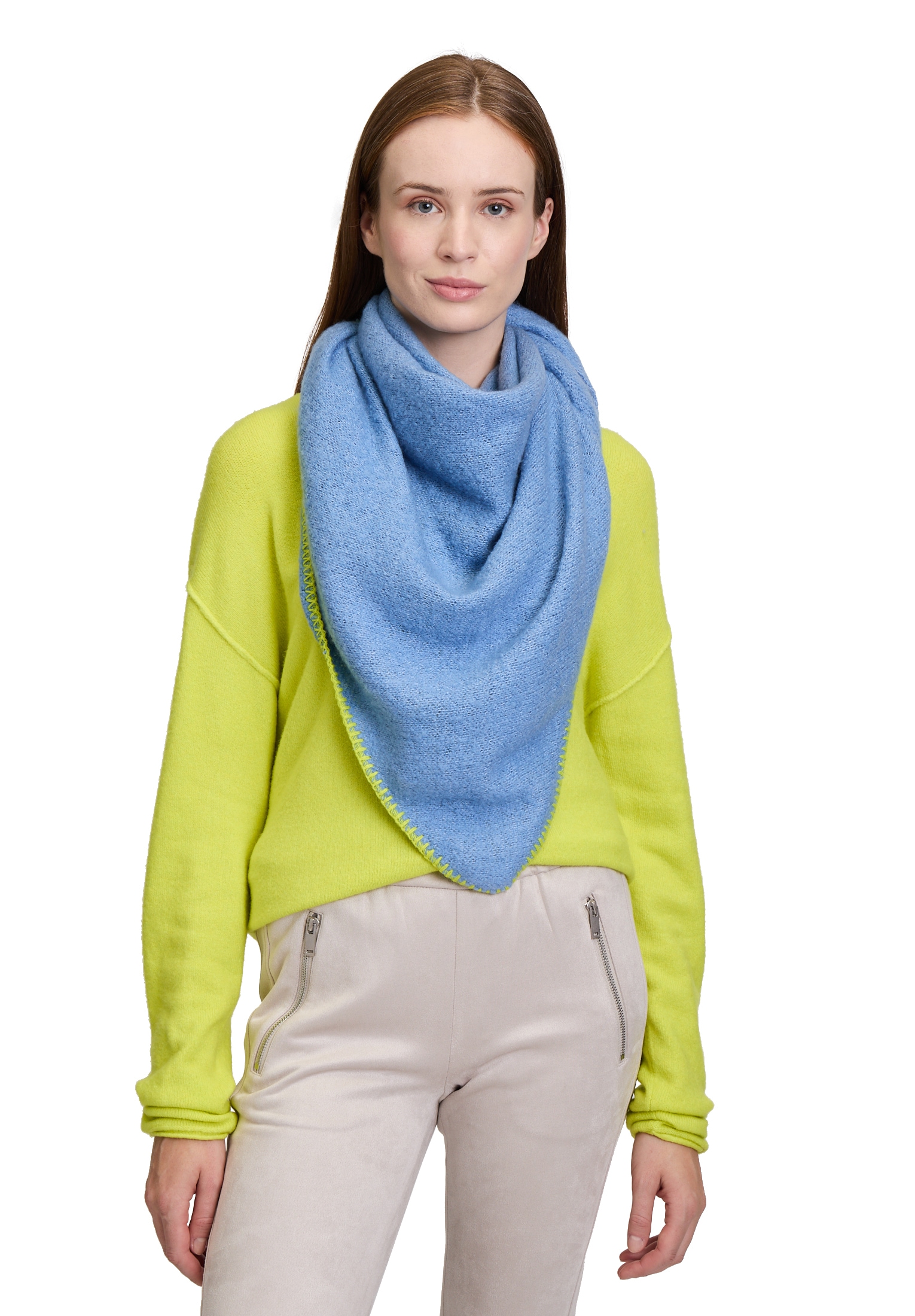 Cartoon Schal "Damen unifarben" Zierstich günstig online kaufen