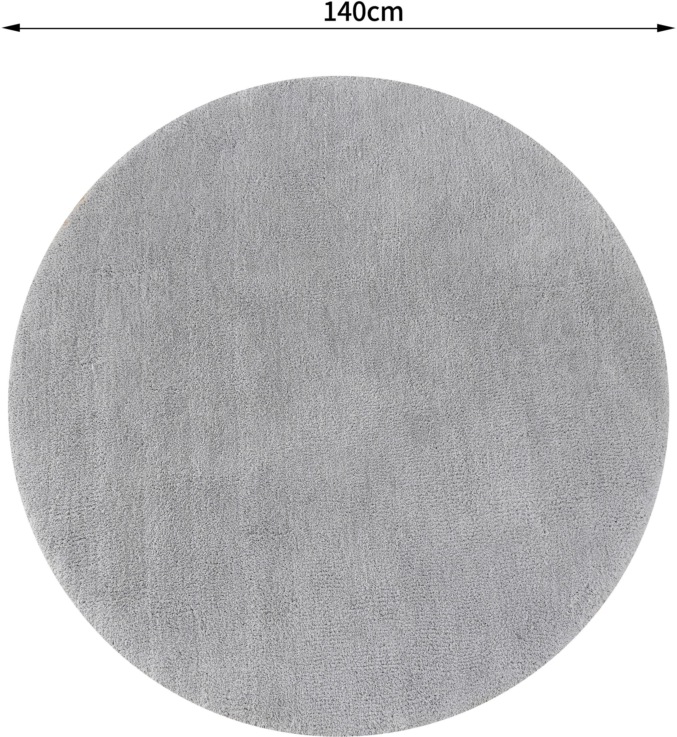 my home Hochflor-Teppich »Microfaser Teppich Magong, besonders weich, sehr feiner Flor«, rund, 25 mm Höhe, unifarben, weiche Teppiche, Wohnzimmer, Schlafzimmer, Kinderzimmer