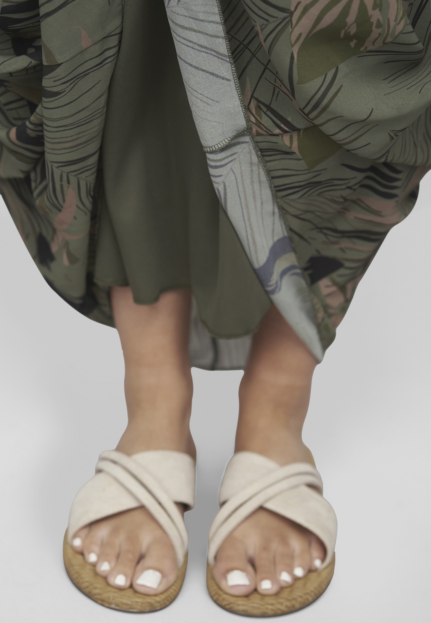 CLOUD 5IVE Shirtkleid »CLOUD 5IVE 2-Layered Maxi-Dress Tropical Print« 1 Stk. tlg.