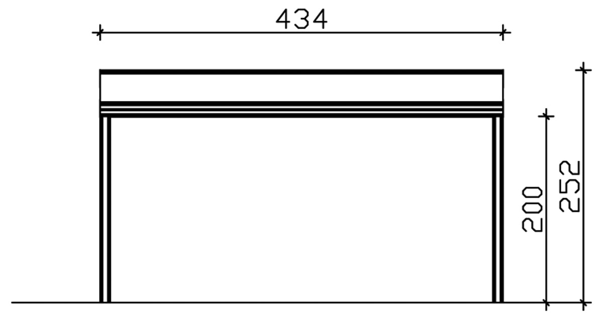 Skanholz Terrassendach »Genua«, 434 cm Breite, verschiedene Tiefe