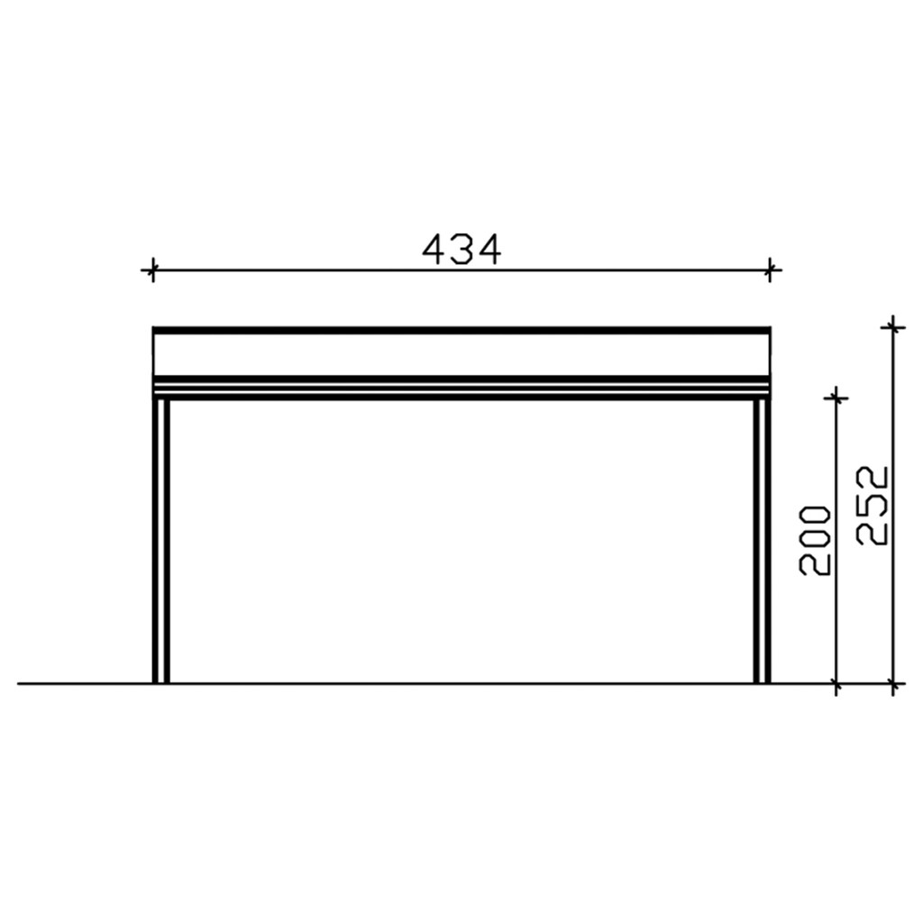 Skanholz Terrassendach »Genua«, 434 cm Breite, verschiedene Tiefe