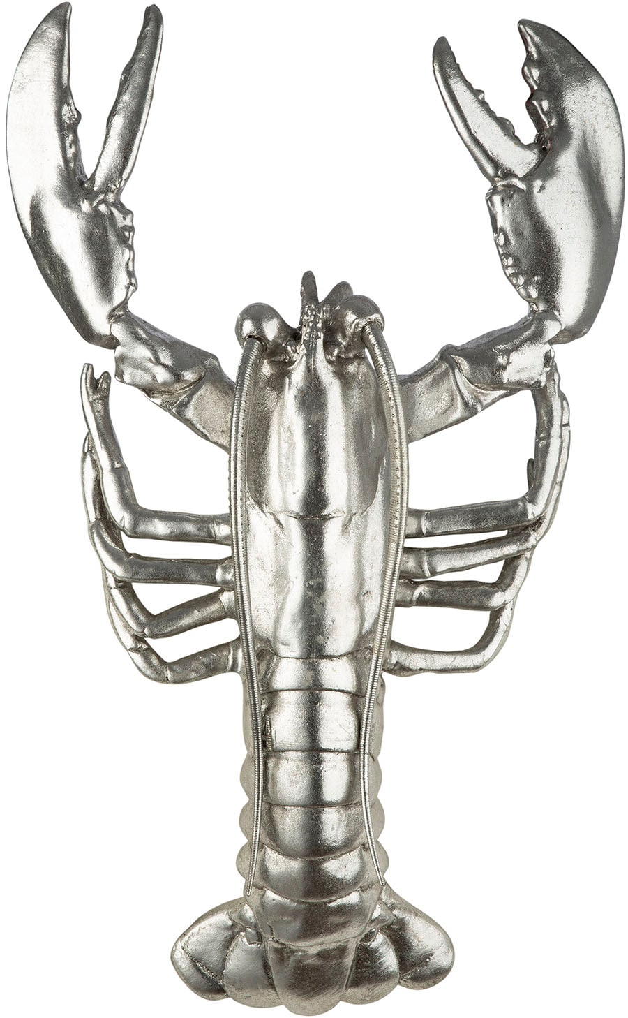 GILDE Tierfigur "Figur; Wandobjekt Hummer Lobster silberfarben H. 41,5 cm"