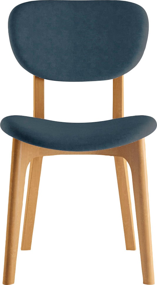 INOSIGN Stuhl »COZY Made in Italy«, (Set), 2 St., Microfaser, Gestell in Buche, Kirsch- oder Nussbaum, Massivholz, Design Stuhl