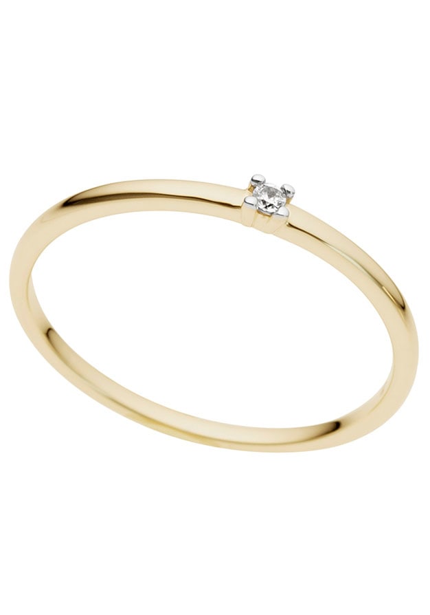 Solitärring »Schmuck Geschenk Gold 333 Damenring Verlobungsring Goldring Solitär«, mit...