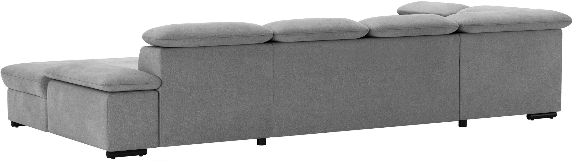 Wohnlandschaft SIT & MORE "Alcudia U-Form", grau, B:349cm H:73cm T:226cm, 100% Polyester, Sofas, Wohnlandschaft, wahlweise mit Bettfunktion 9