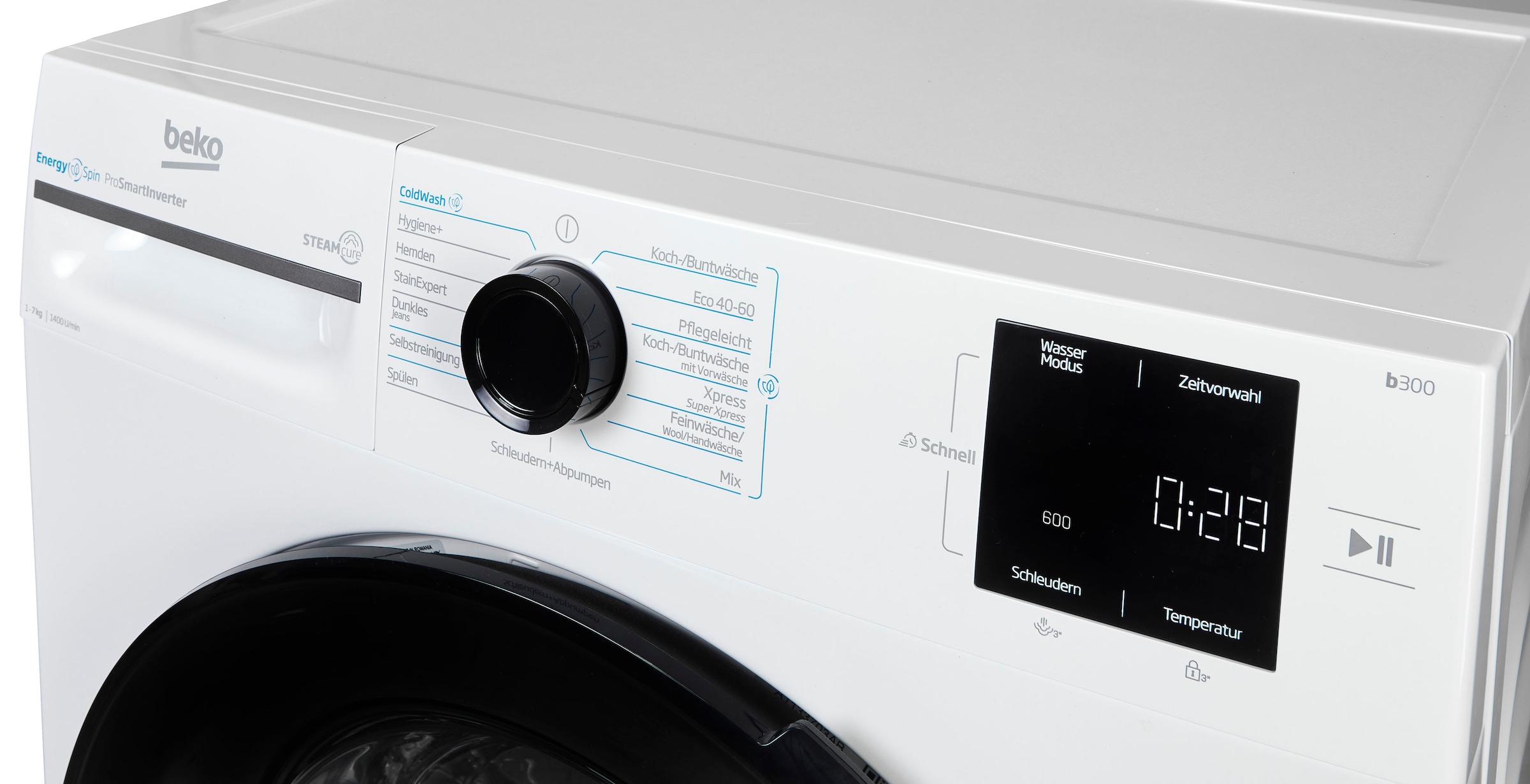 BEKO Waschmaschine »BM3WFU3741X«, 7 kg, 1400 U/min, Waschen mit EnergySpin: Bis zu 35 % Energie sparen – nicht nur in Eco