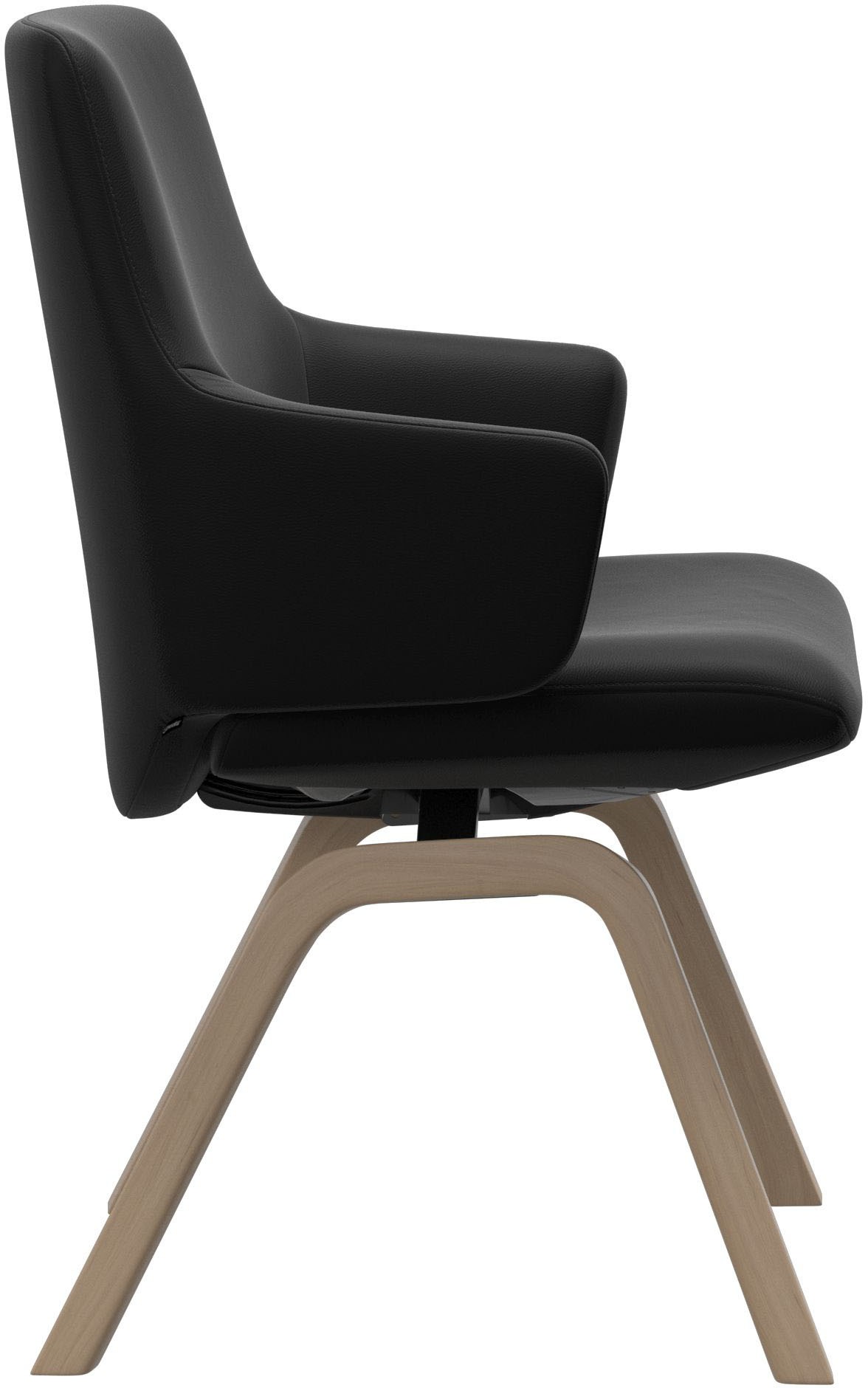 Stressless® Polsterstuhl »Laurel«, Leder PALOMA, Low Back mit Armlehne, Größe L, mit schräggestellten Beinen in Schwarz