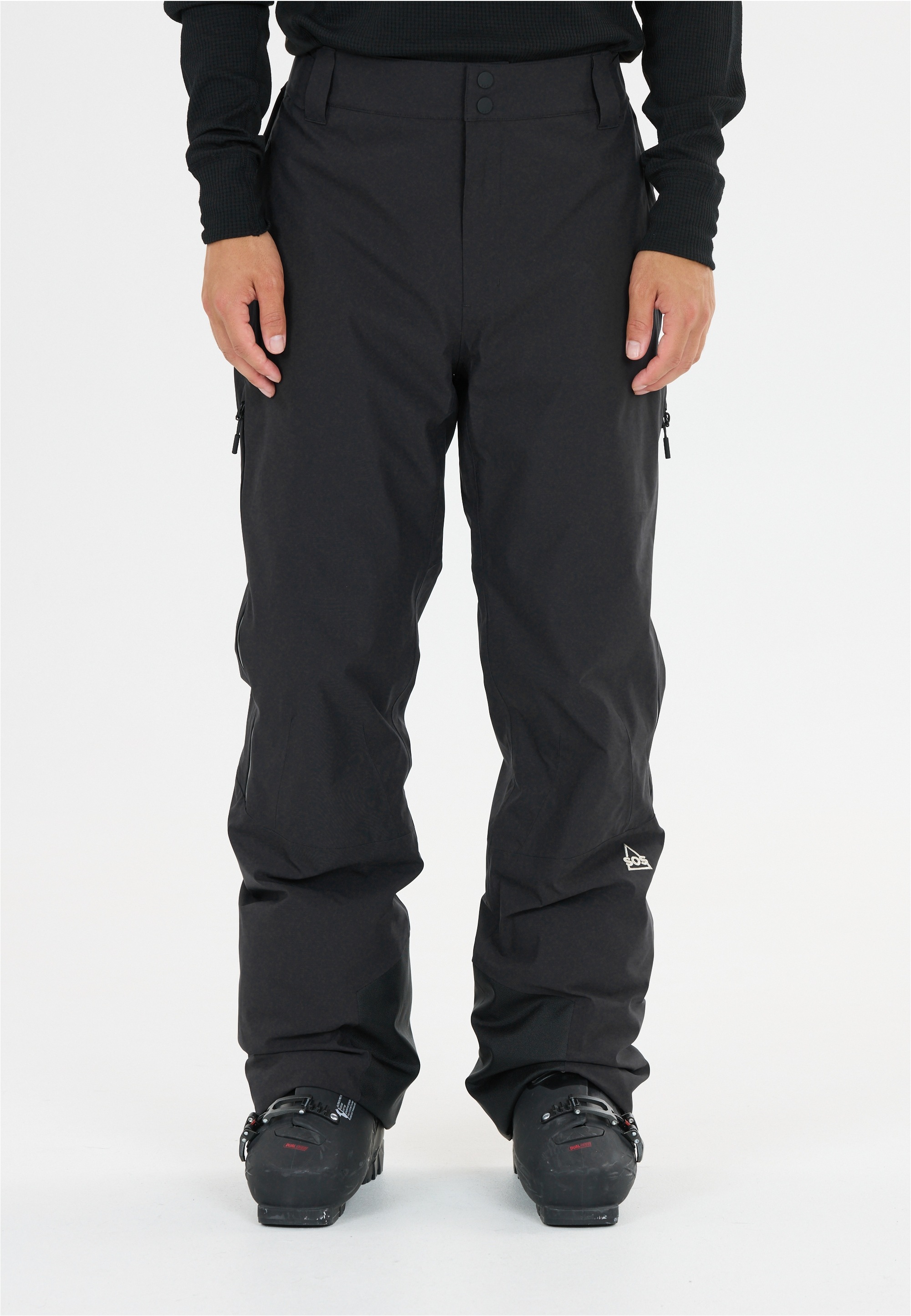 Skihose SOS "Samkos", Herren, Gr. L, US-Größen, schwarz, 100% Polyester, mehrfarbig, lang, Hosen Skihose, mit wasserfester Beschichtung