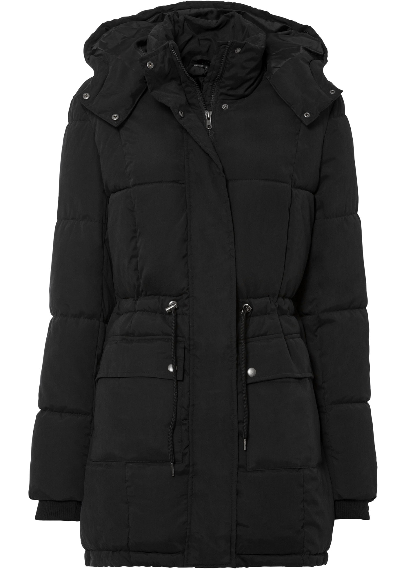 bonprix Winterjacke »Winterjacke mit verstellbarem Taillenbündchen« mit Kapuze Winterjacke mit abnehmbarer Kapuze und verstellbarem Taillenbündchen